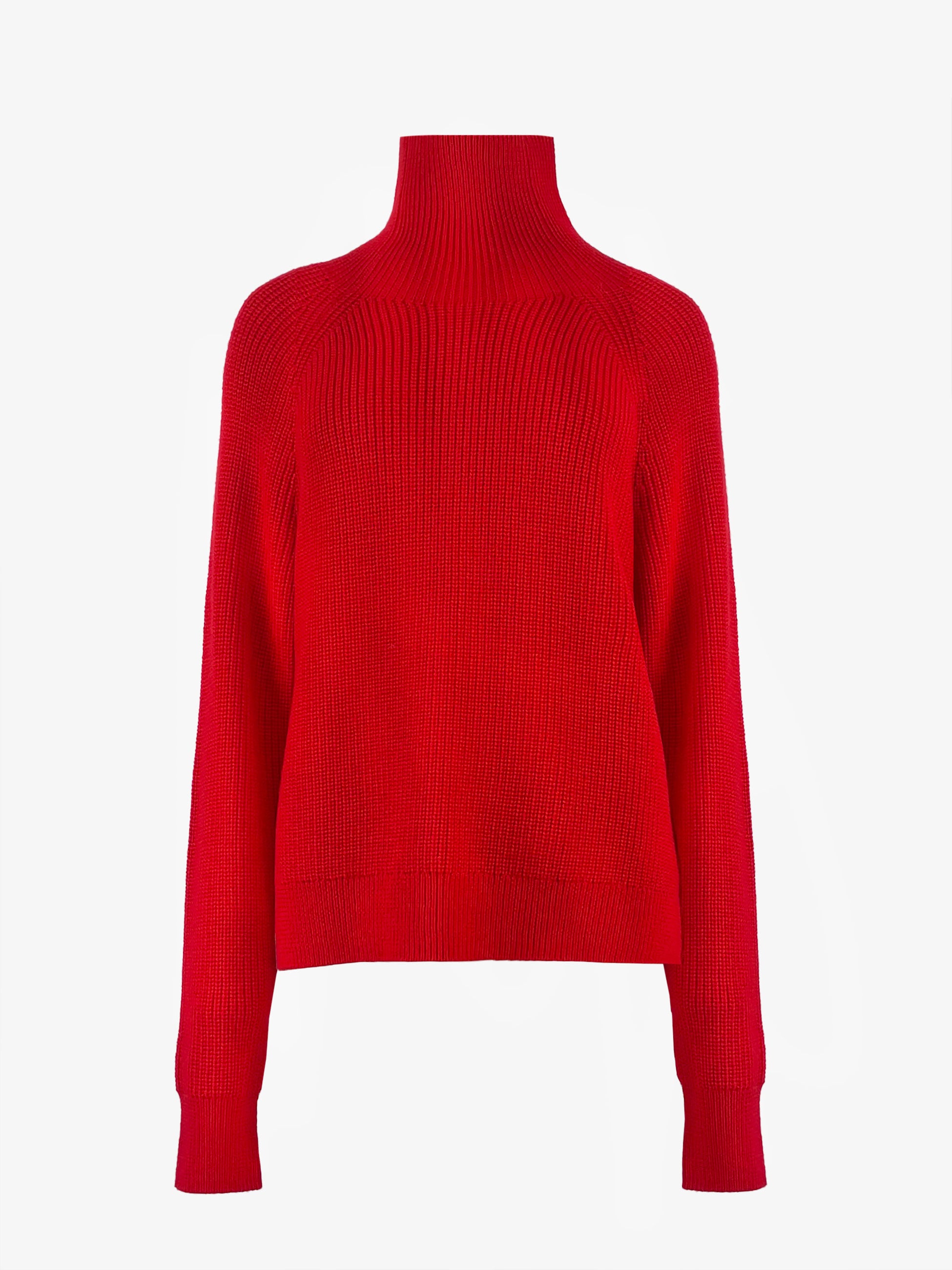 High neck red jumper best sale