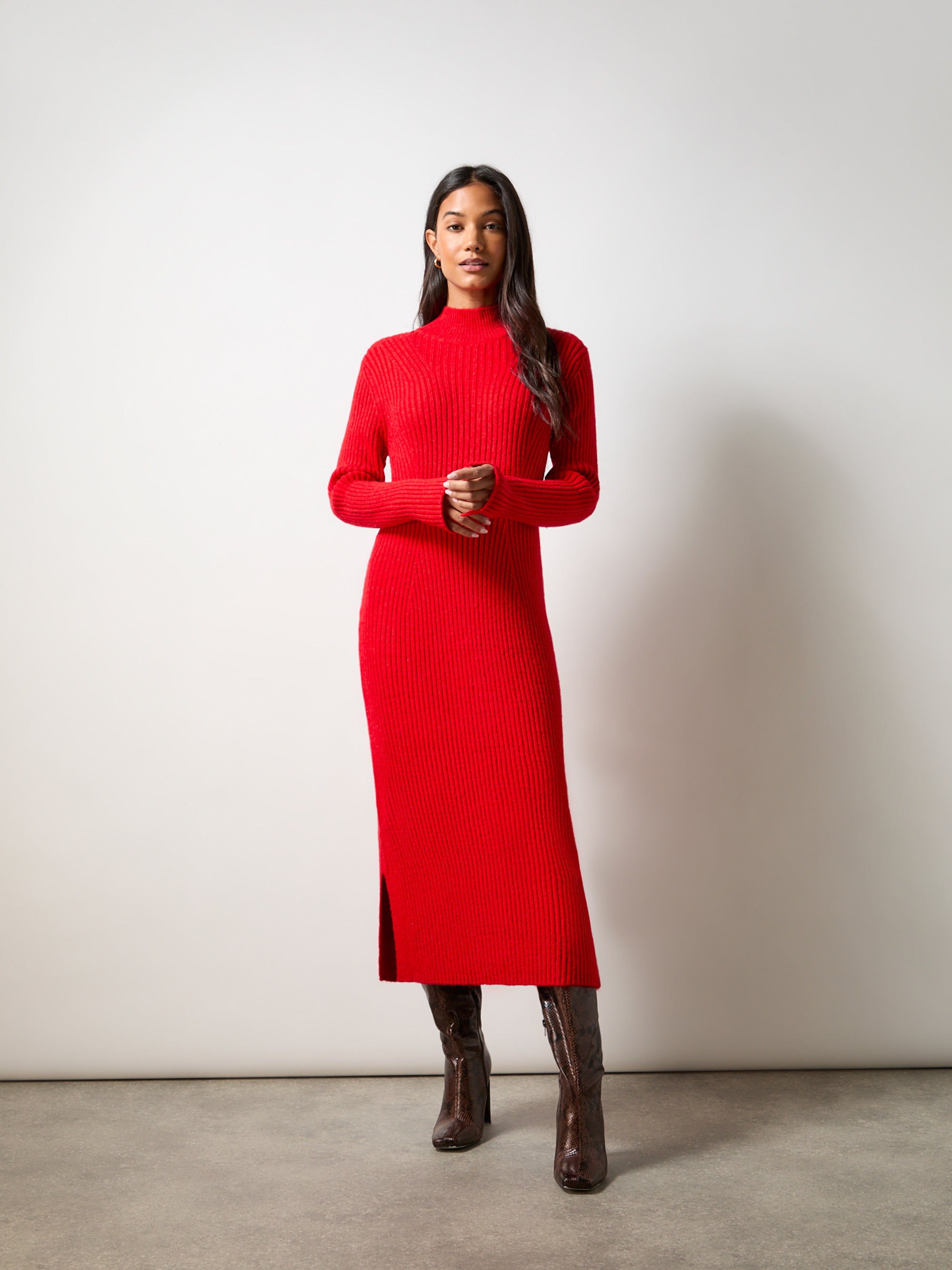 Petite red sweater dress best sale