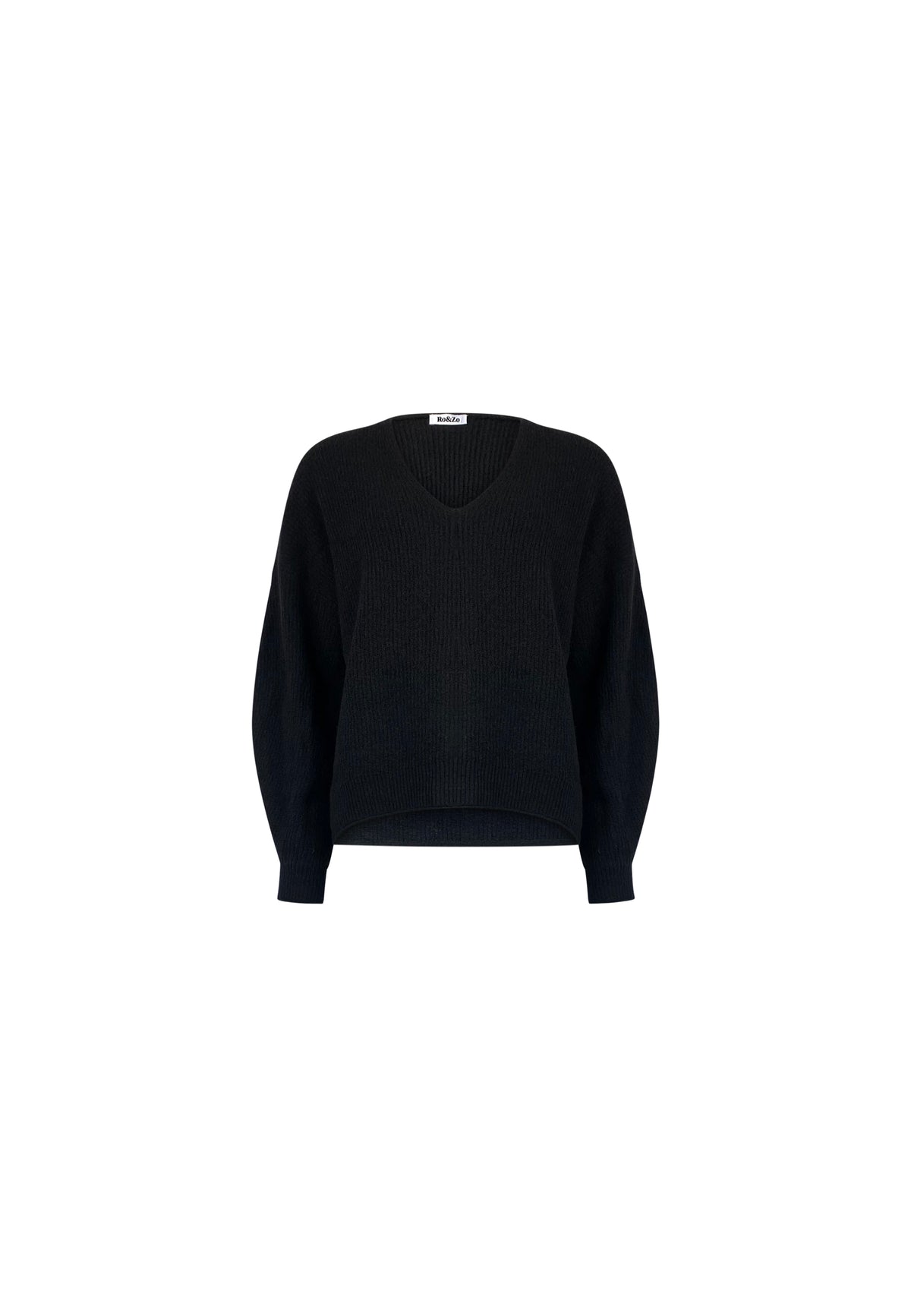 Black V-Neck Jumper