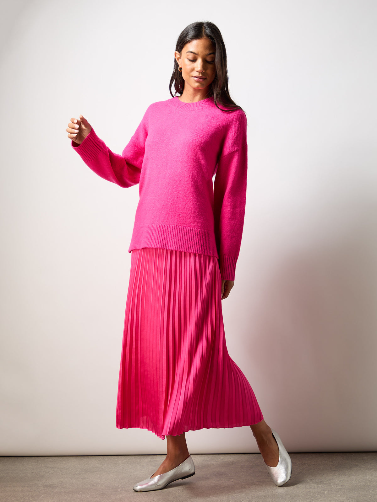 Pink Rib Detail Jumper