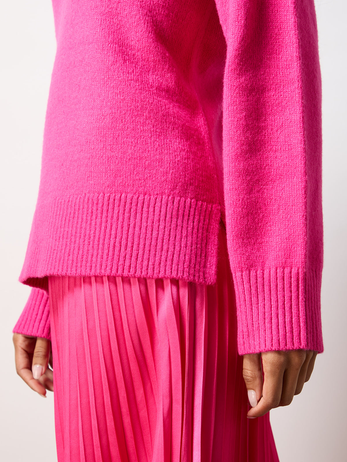 Pink Rib Detail Jumper