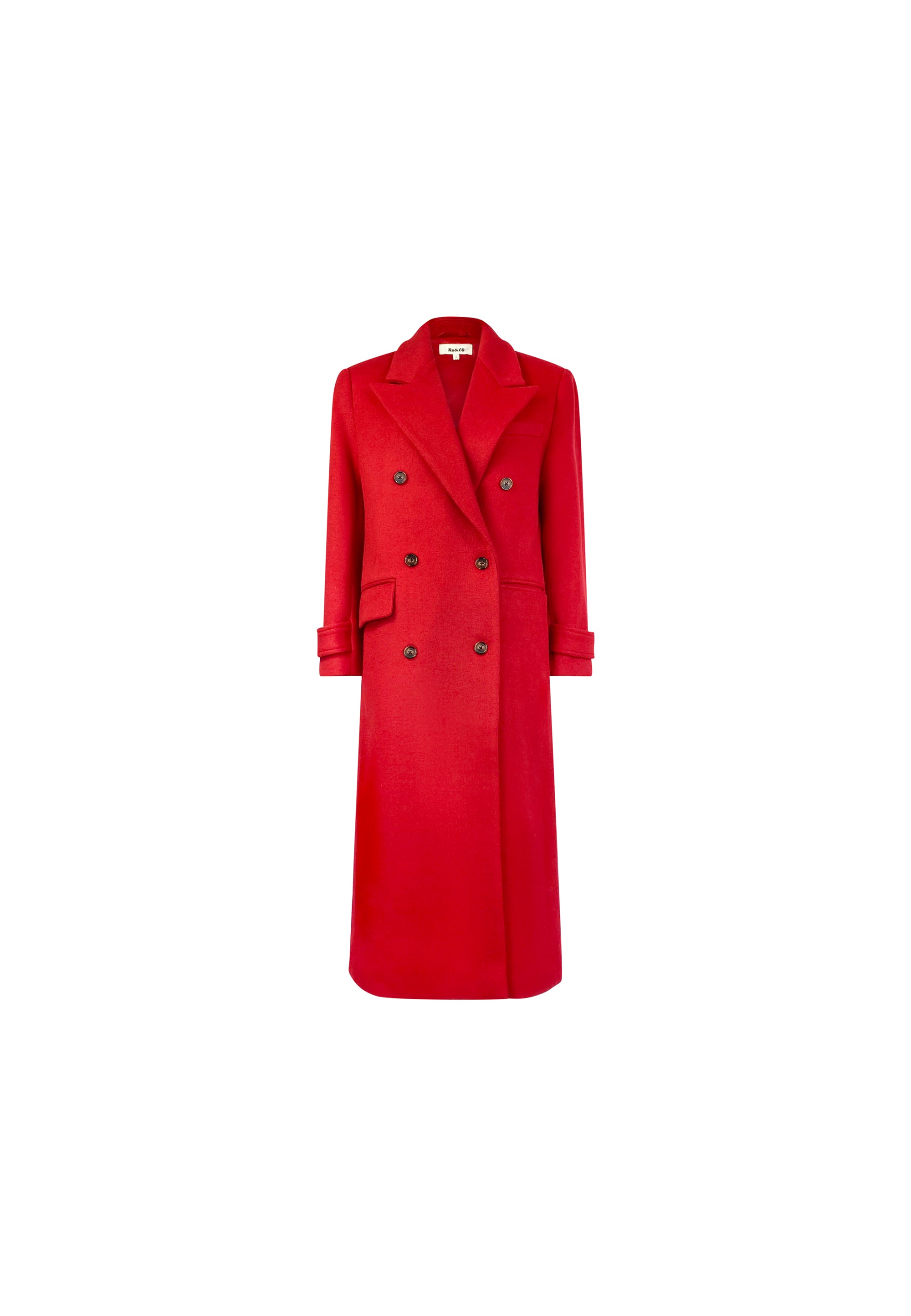 Oversized Red Wool Blend Coat – Ro&Zo