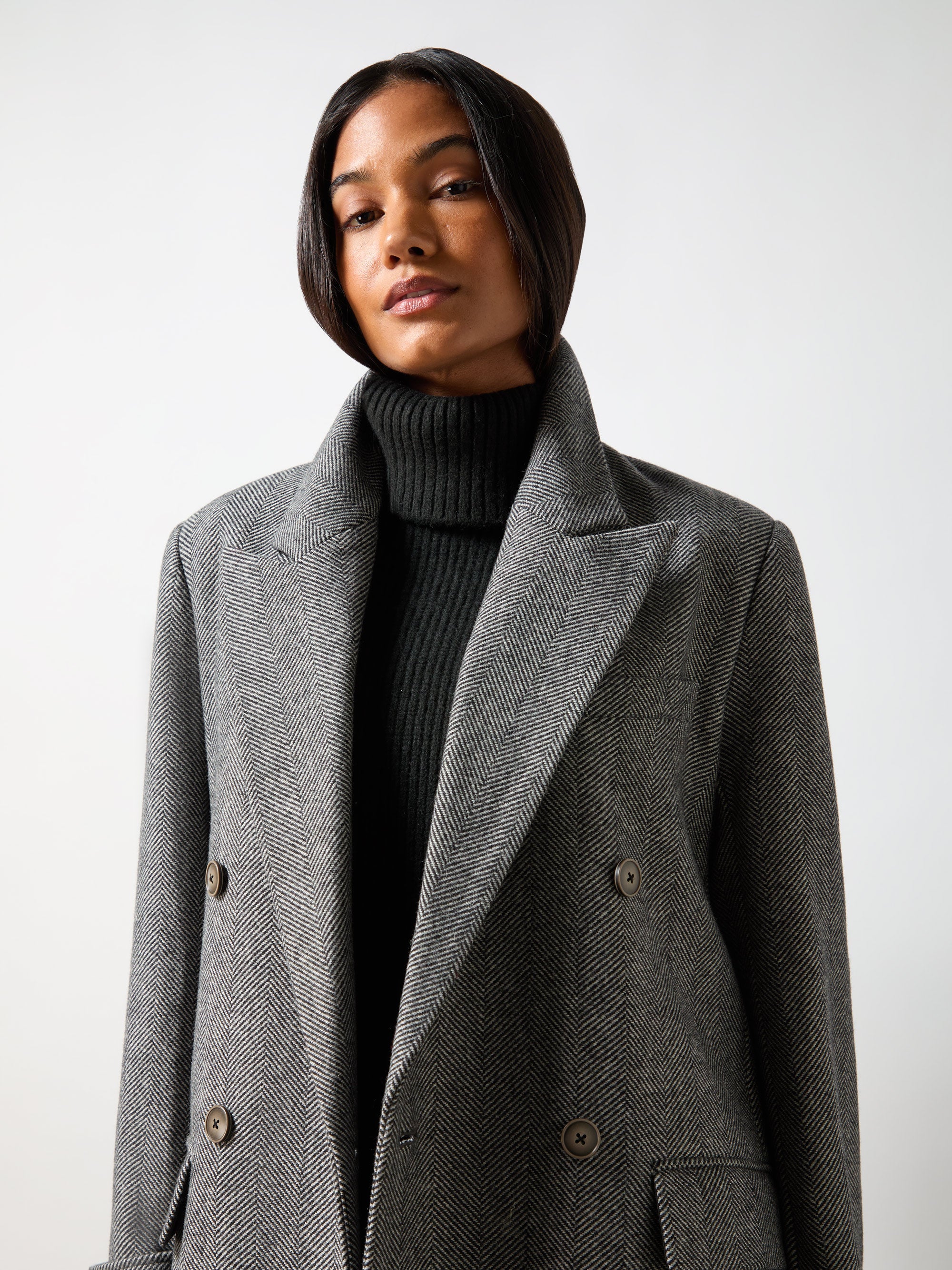herringbone wool coat | ok.soon