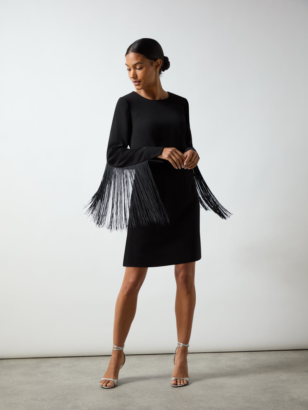 Carolina Black Mini Fringe Dress