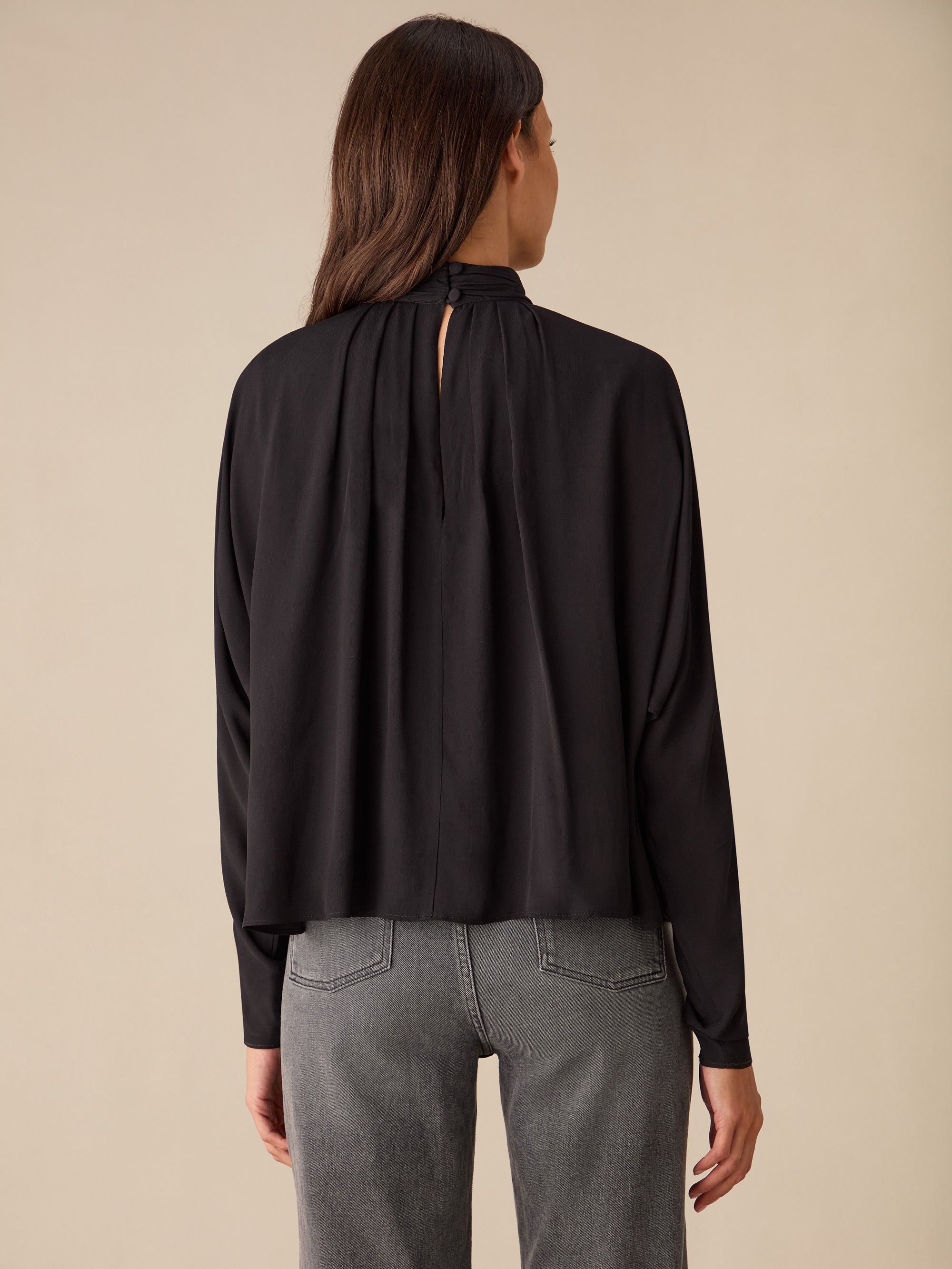 Black batwing blouse online