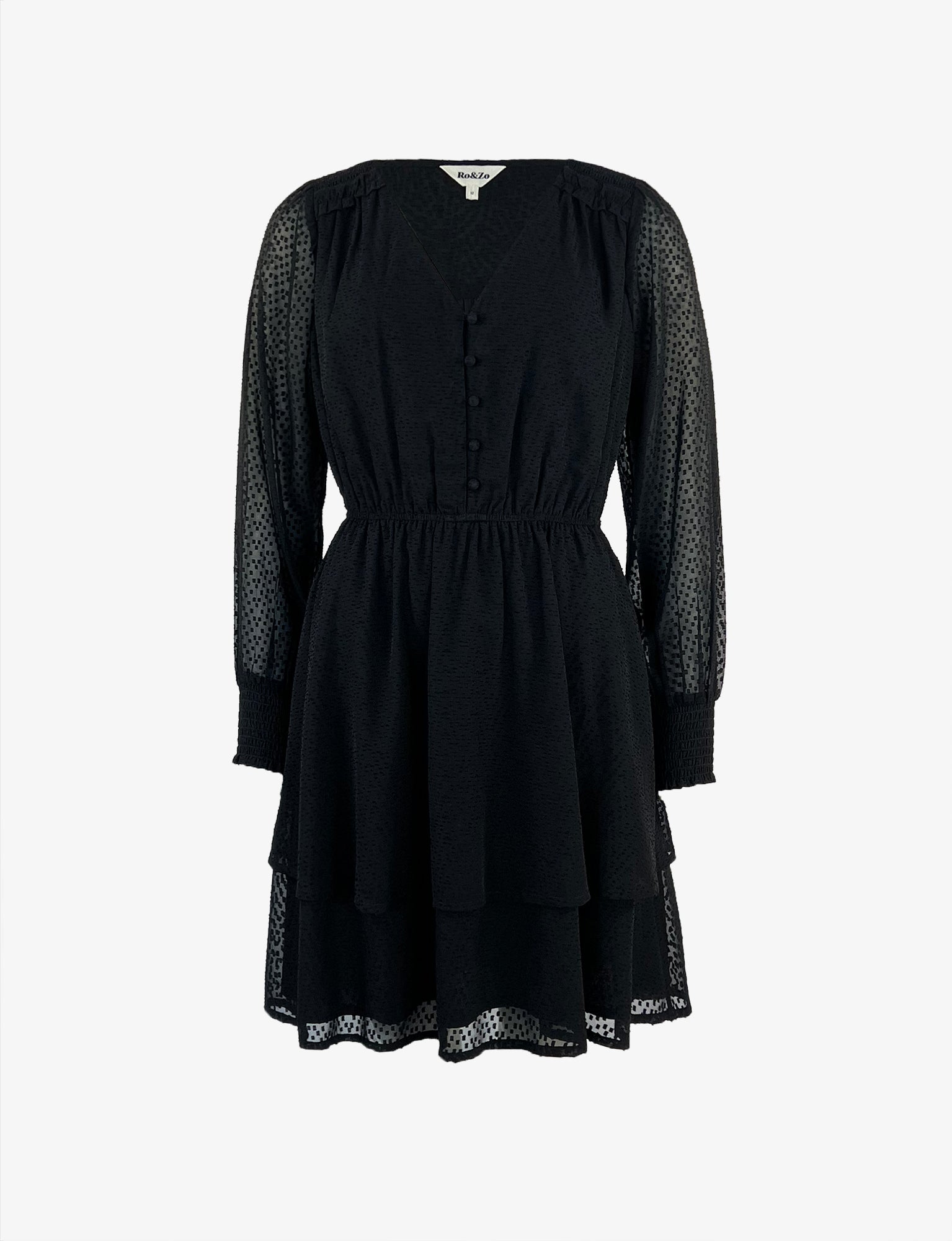 Black Dobby Trim Insert Dress – Ro&Zo
