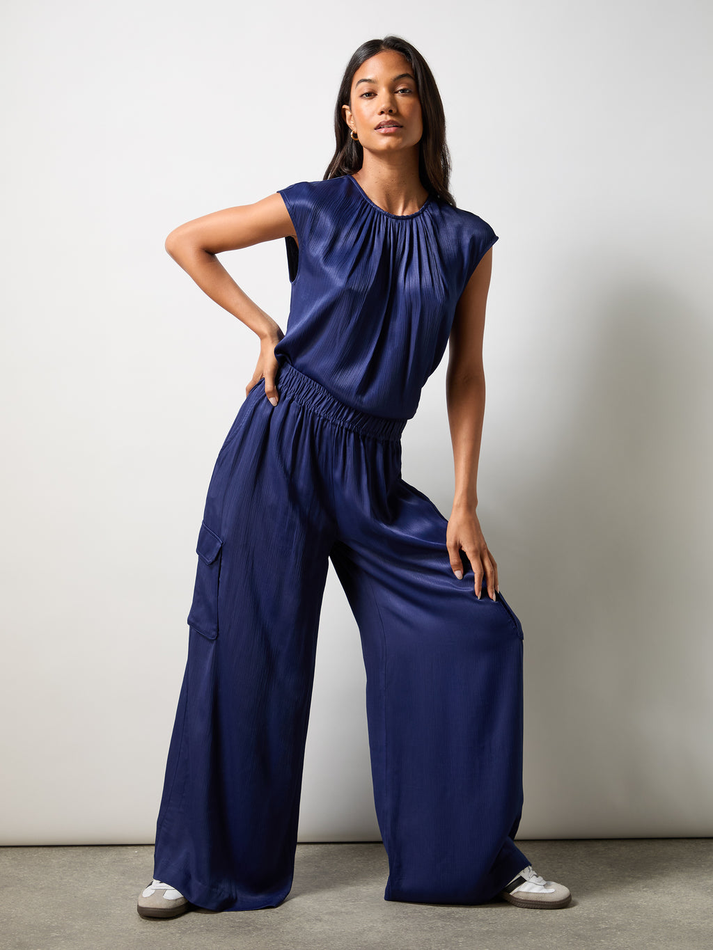 Satin Cargo Trousers