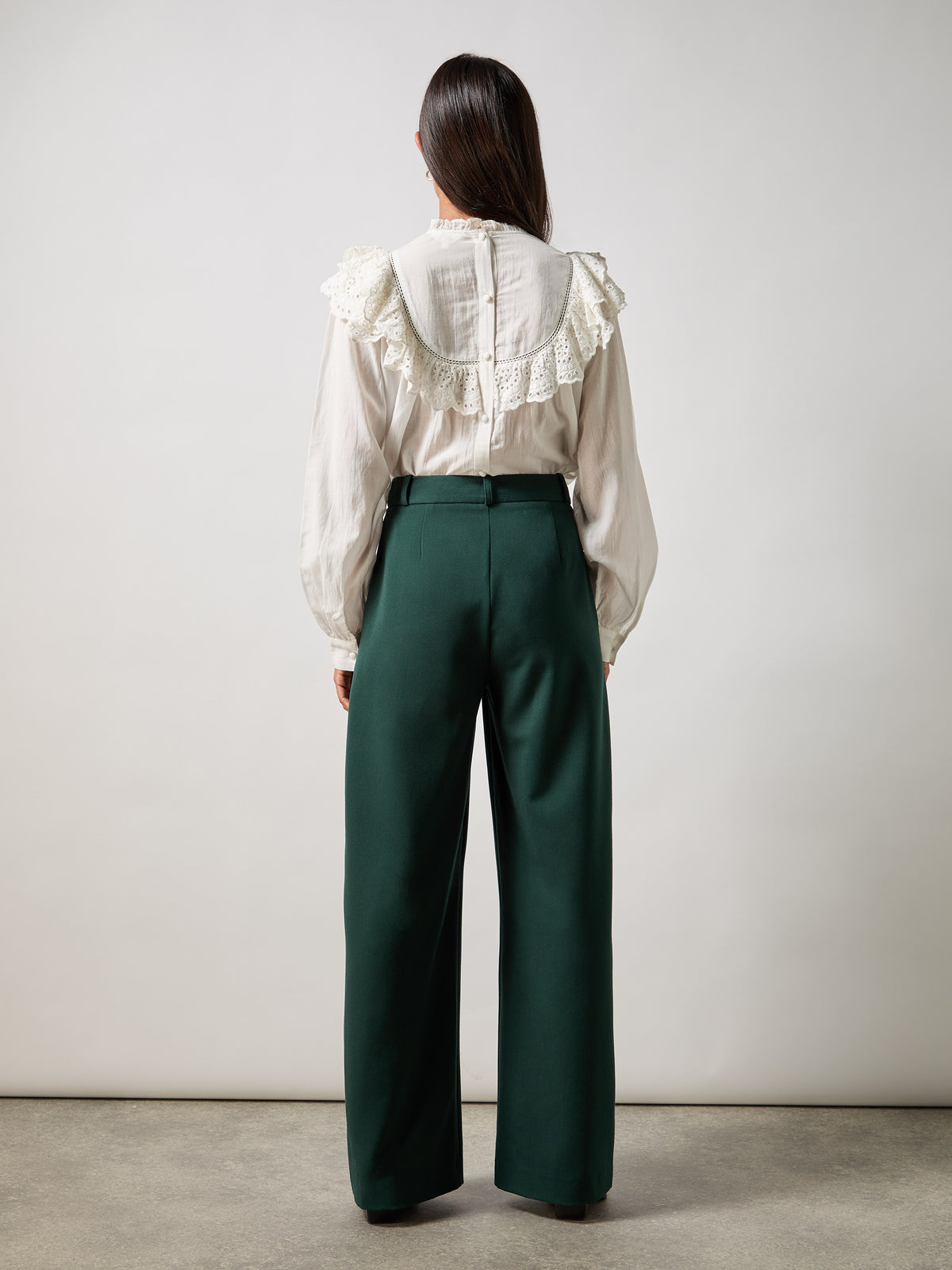 Green Wide Leg Trousers