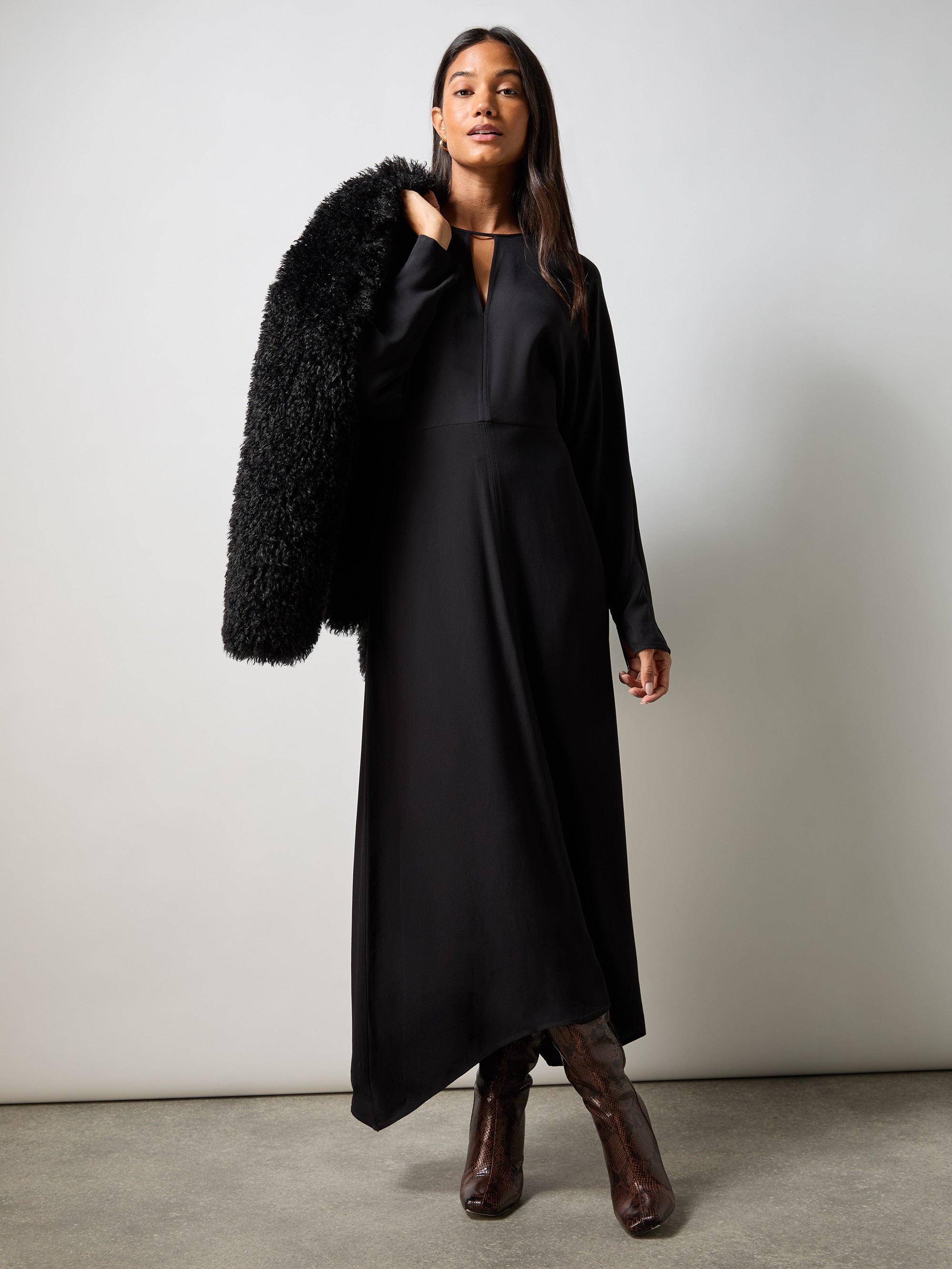 パメオローズ　Mandarin Robe Dress ワンピース★F★黒 Mandarin dress– Róhe