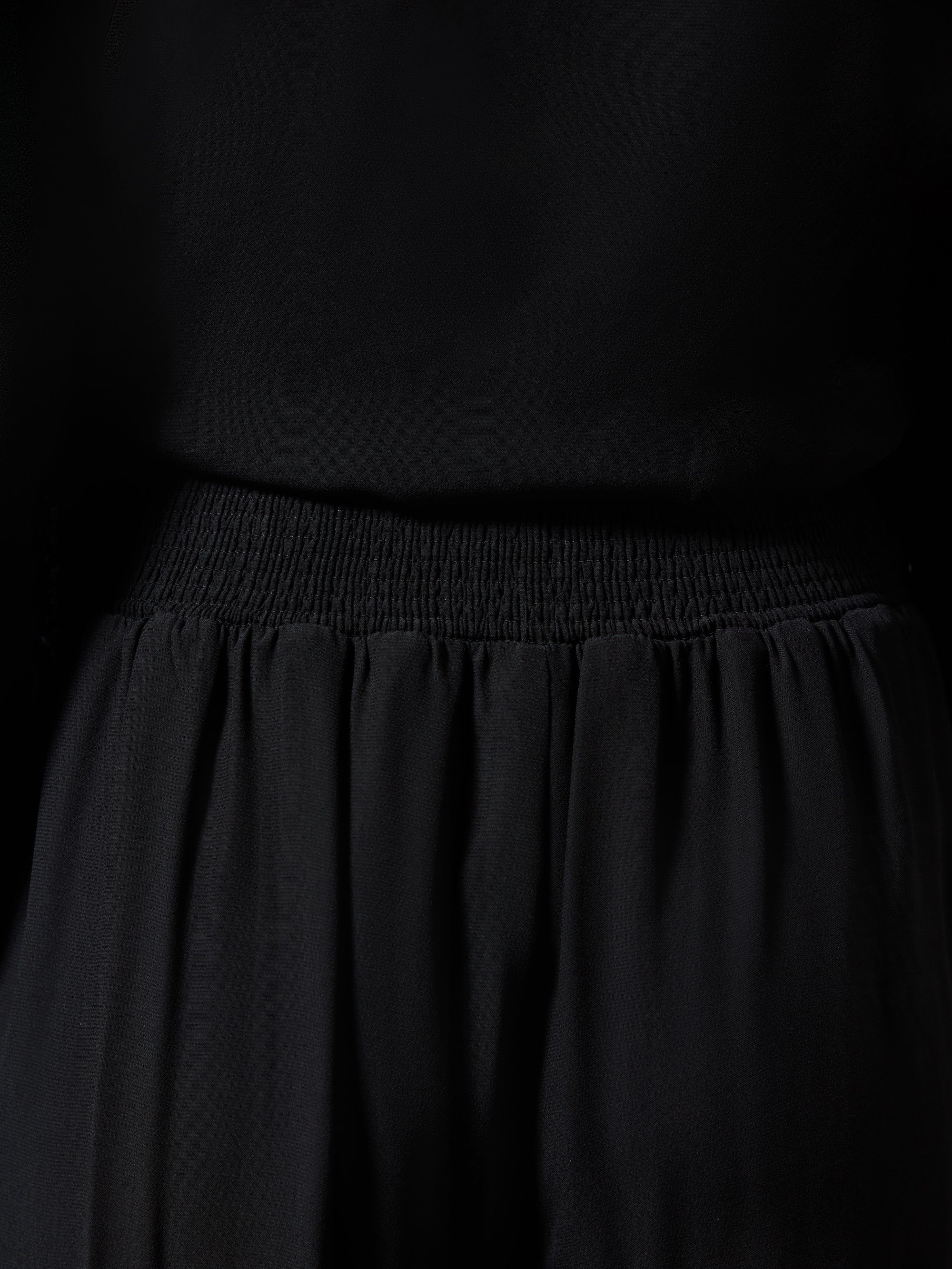 パンツ BODE SS25 Black crepe pant (WRS25BT048 BLKCR) Black High-Rise Wide-Leg Crepe Pant | RW&CO.