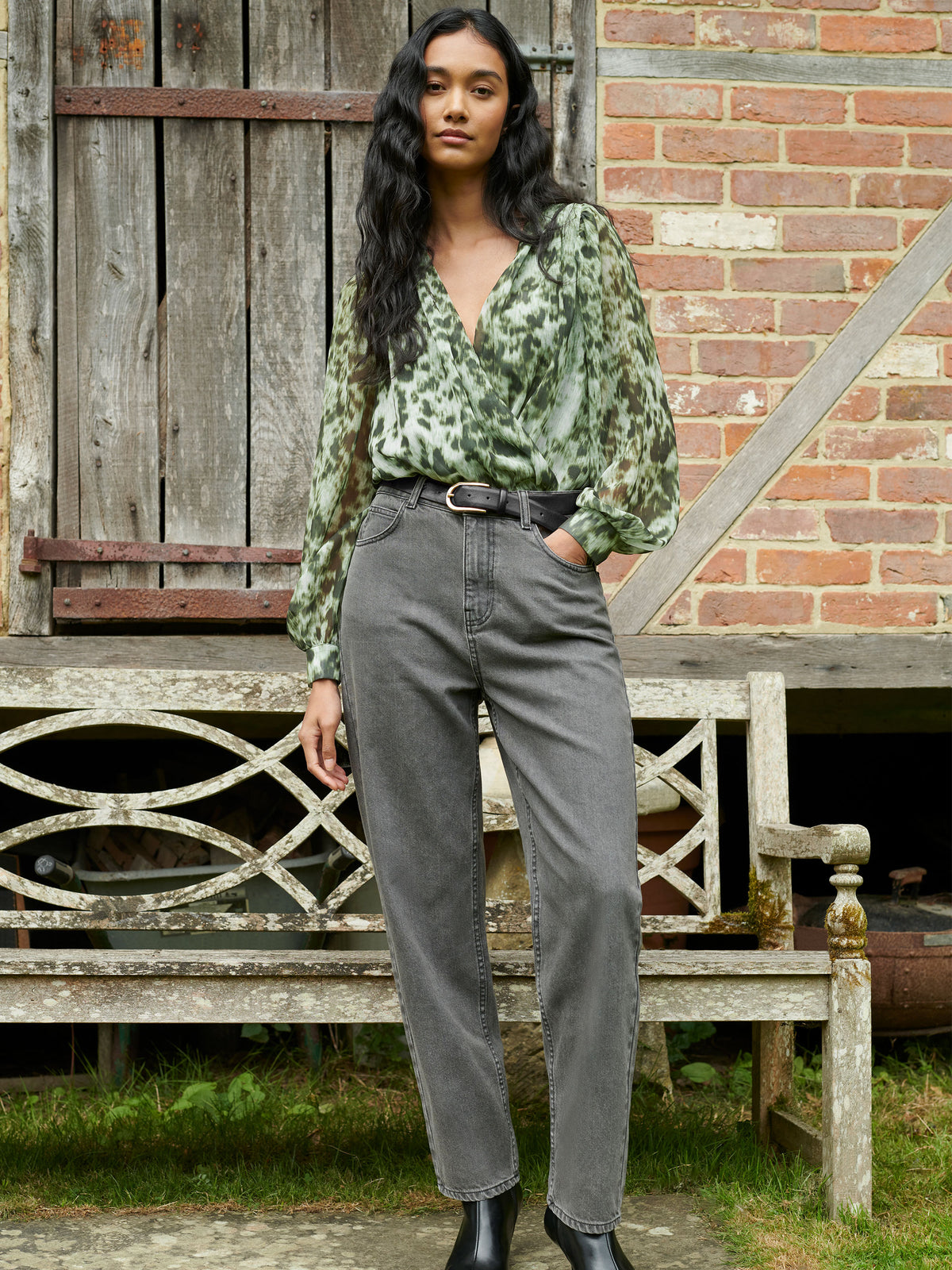 Green Leopard Print Bodysuit