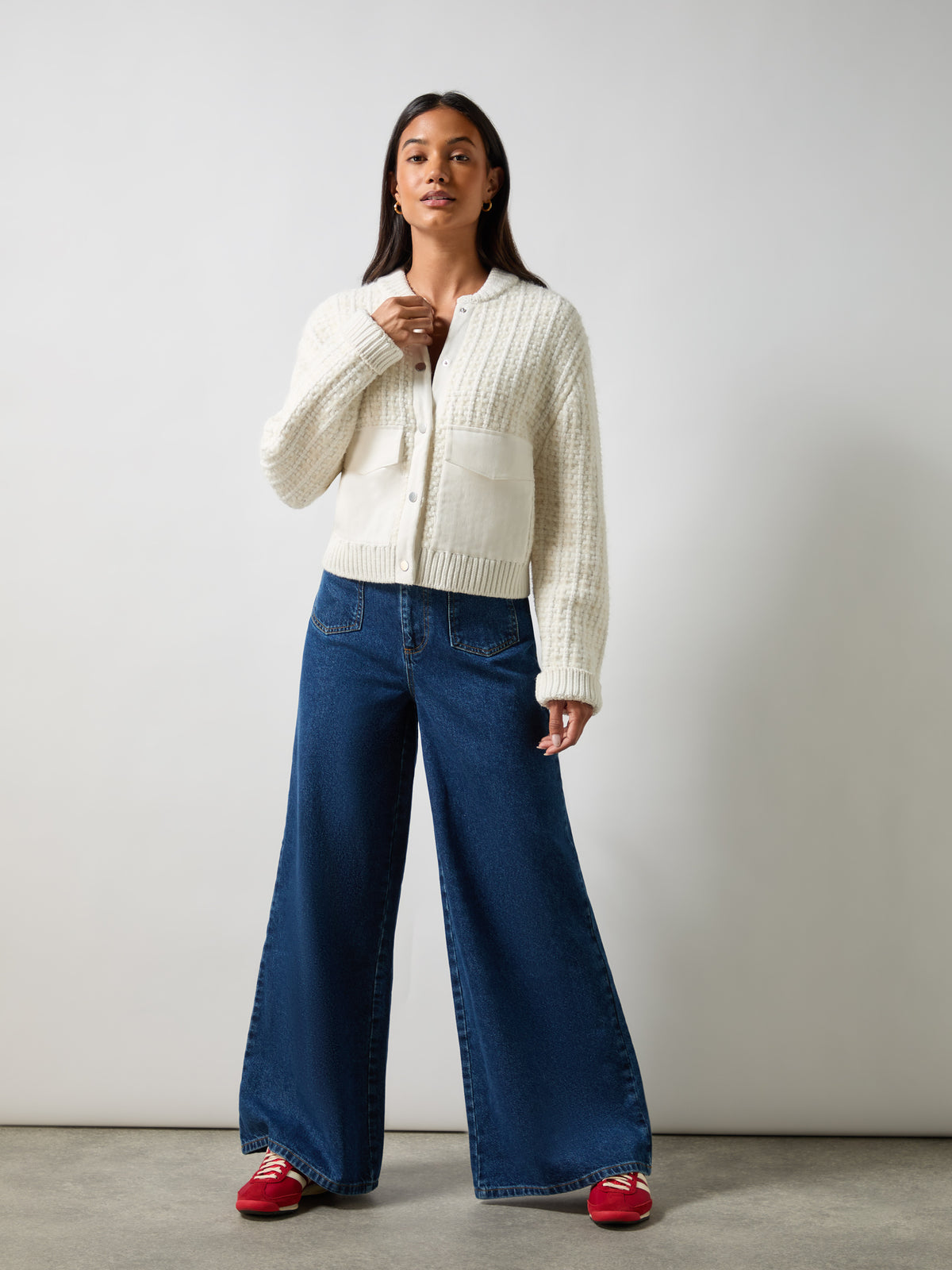 Blue Wide Leg Jeans