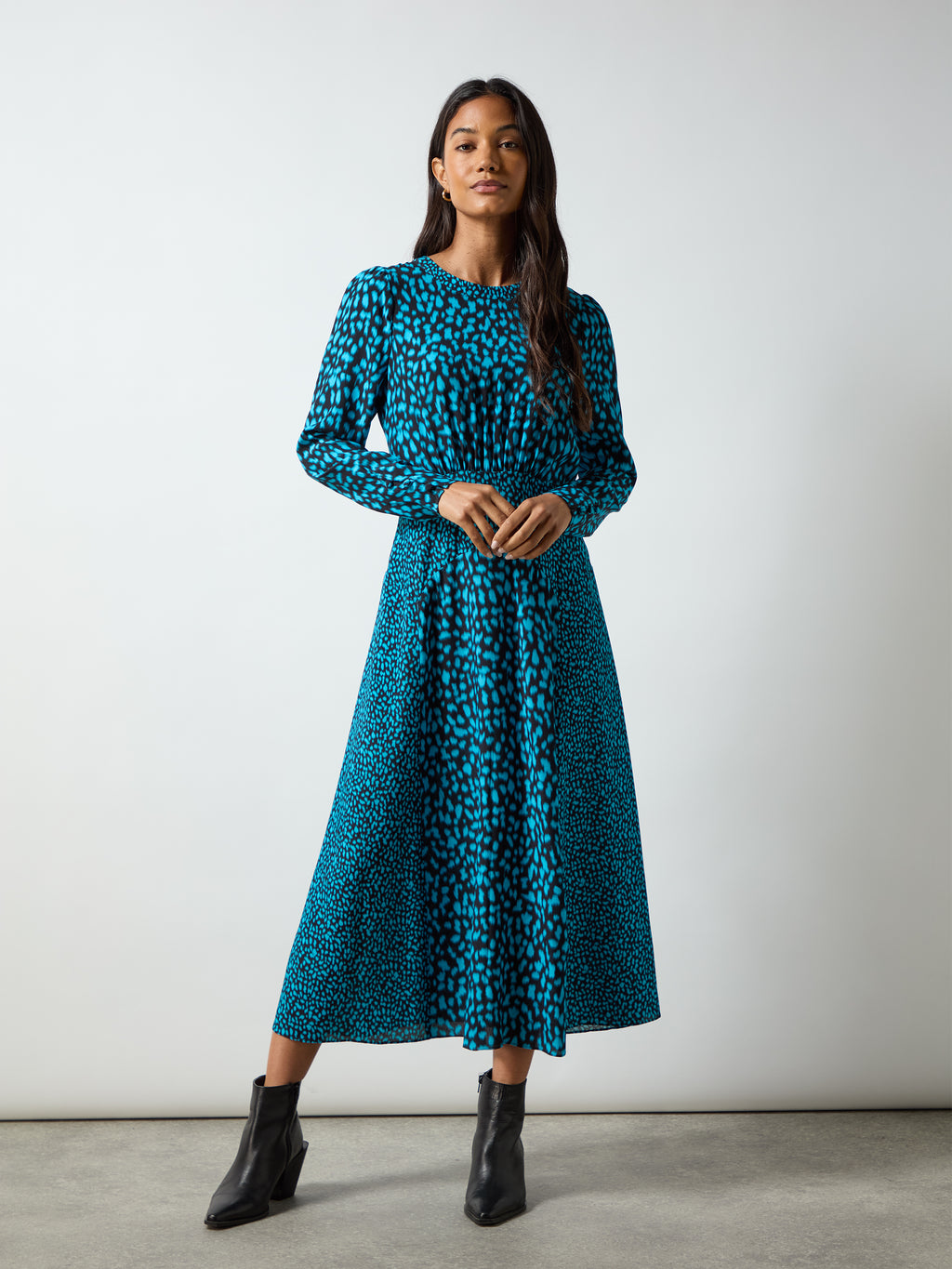 Dash Print Detail Dress