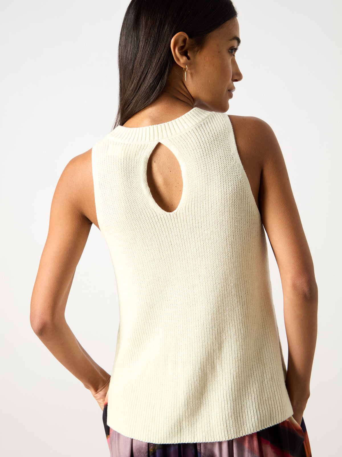 Ivory Knit Halterneck Top