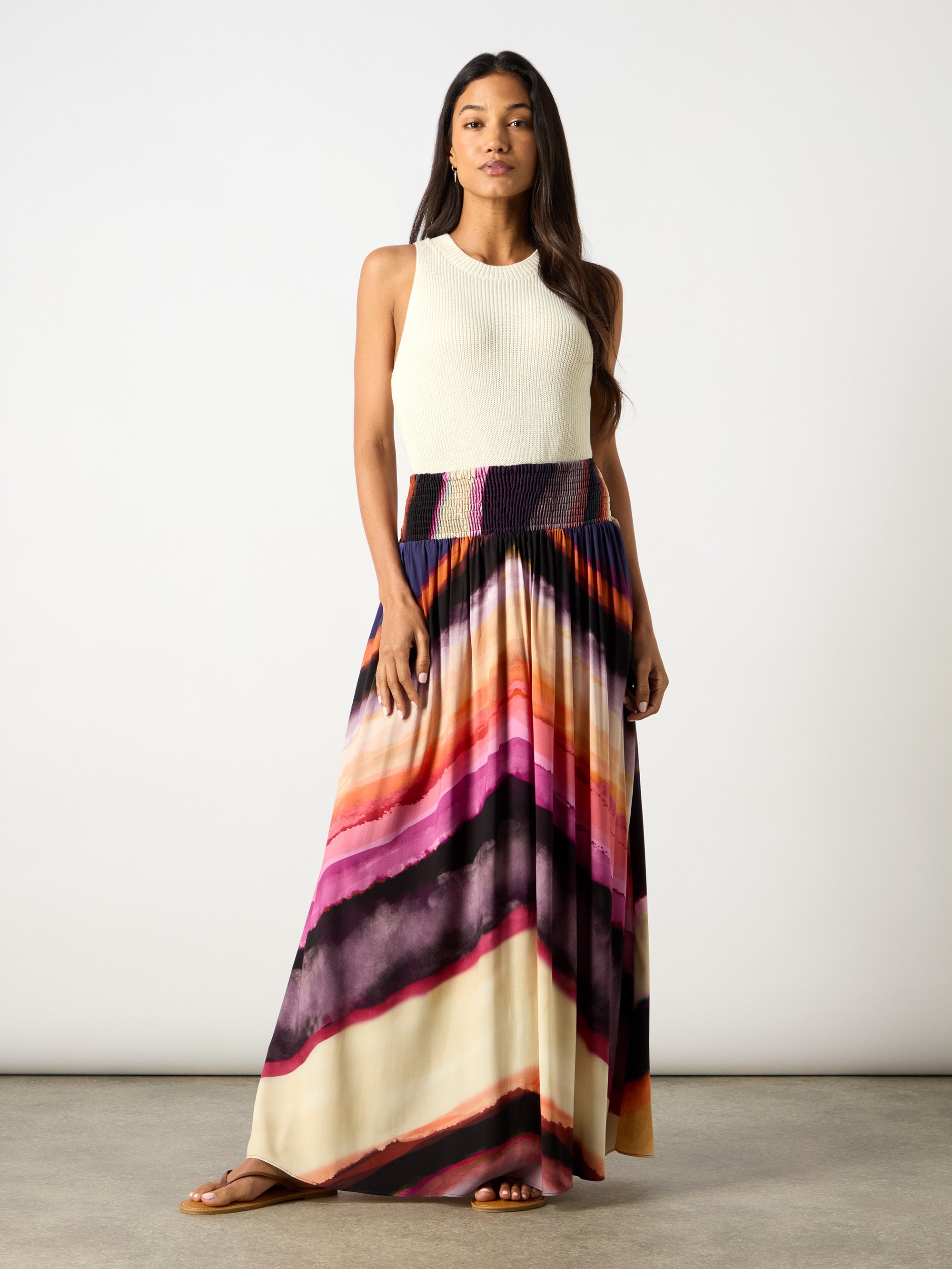 6(ROKU)☆STRIPE LONG TIGHT SKIRT LTS Tall Womens Pinstripe Midaxi Skirt | Long Tall Sally