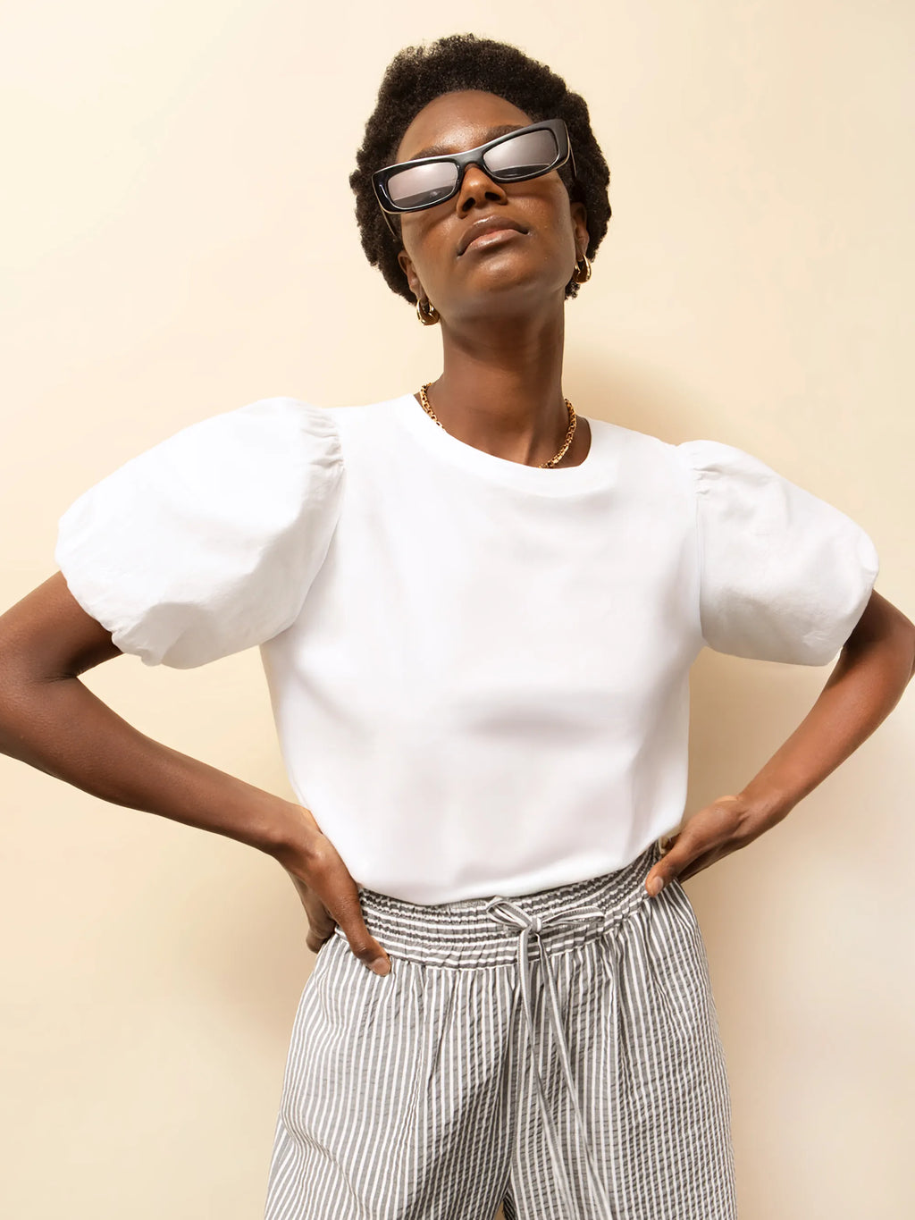 Short Sleeve Puff Sleeve Top Puff Sleeve Denim Shirt New Arrivals