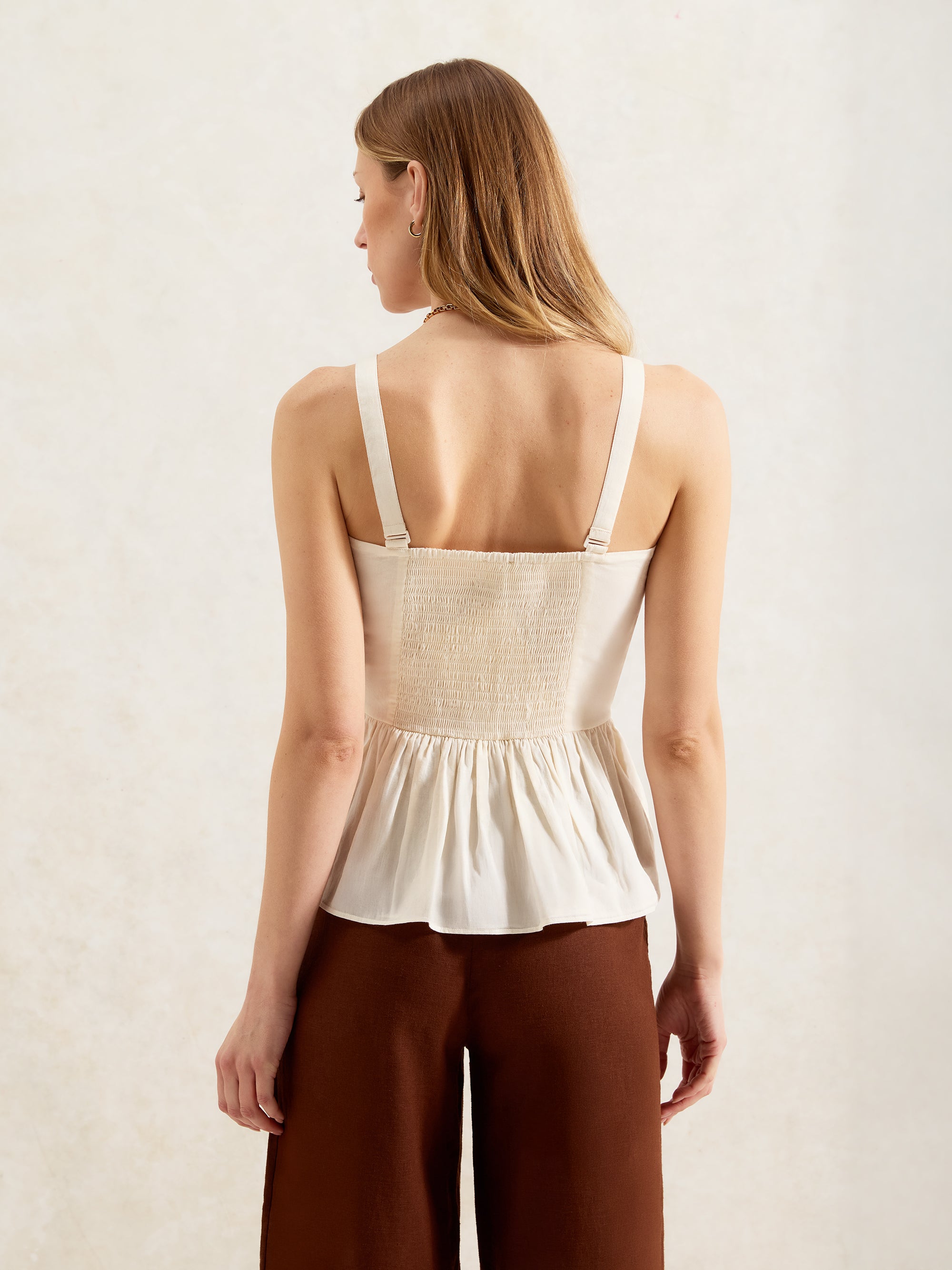 ruched peplum top