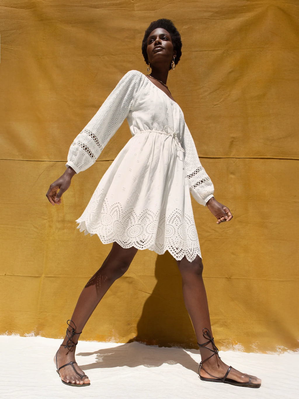 Ivory Mix Broderie Smock Dress – Ro&Zo