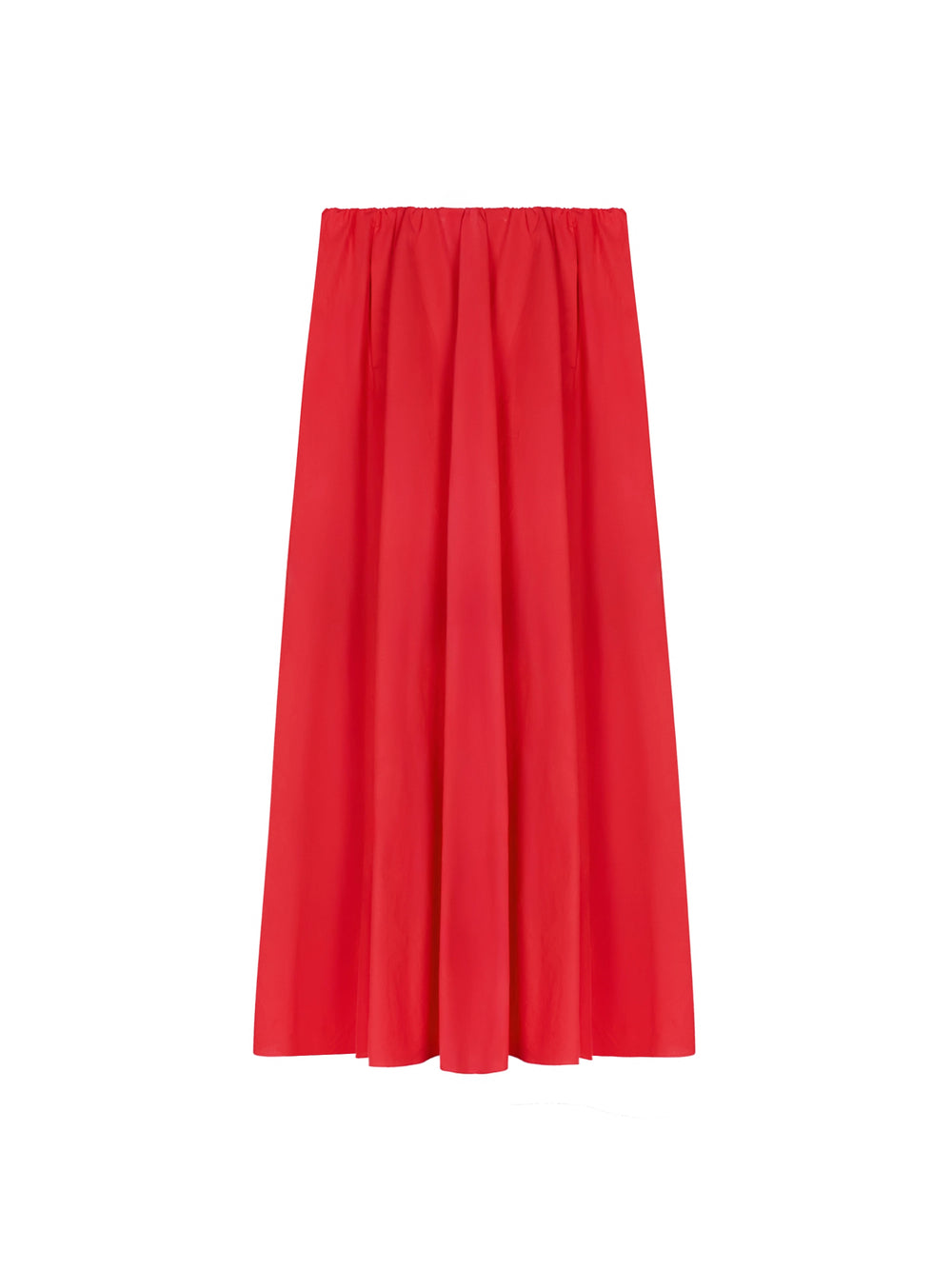 スカート RED COTTON SKIRT Red Cotton Poplin Skirt – Ro&Zo