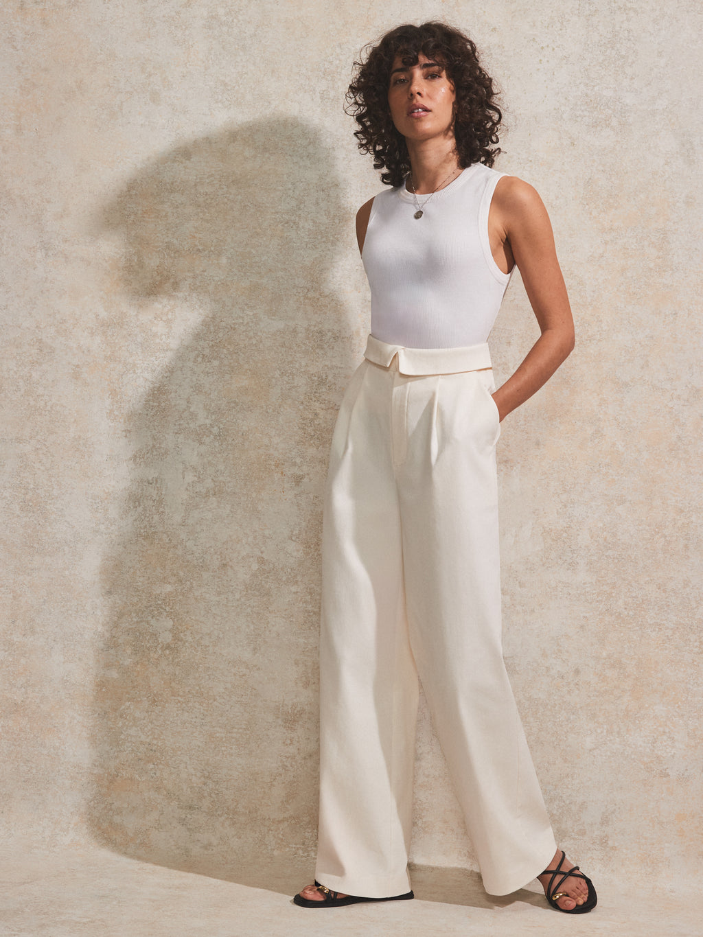 Folded Waistband Trousers