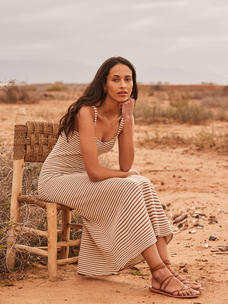 Petite Striped Knitted Dress – Ro&Zo