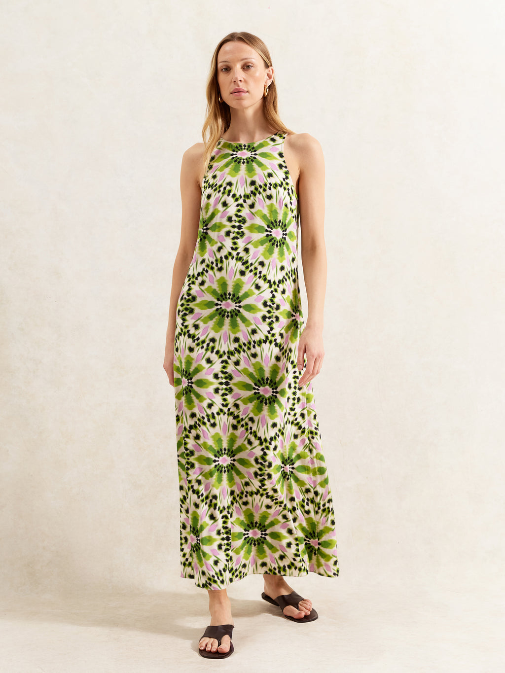 Petite Mosaic Printed Dress