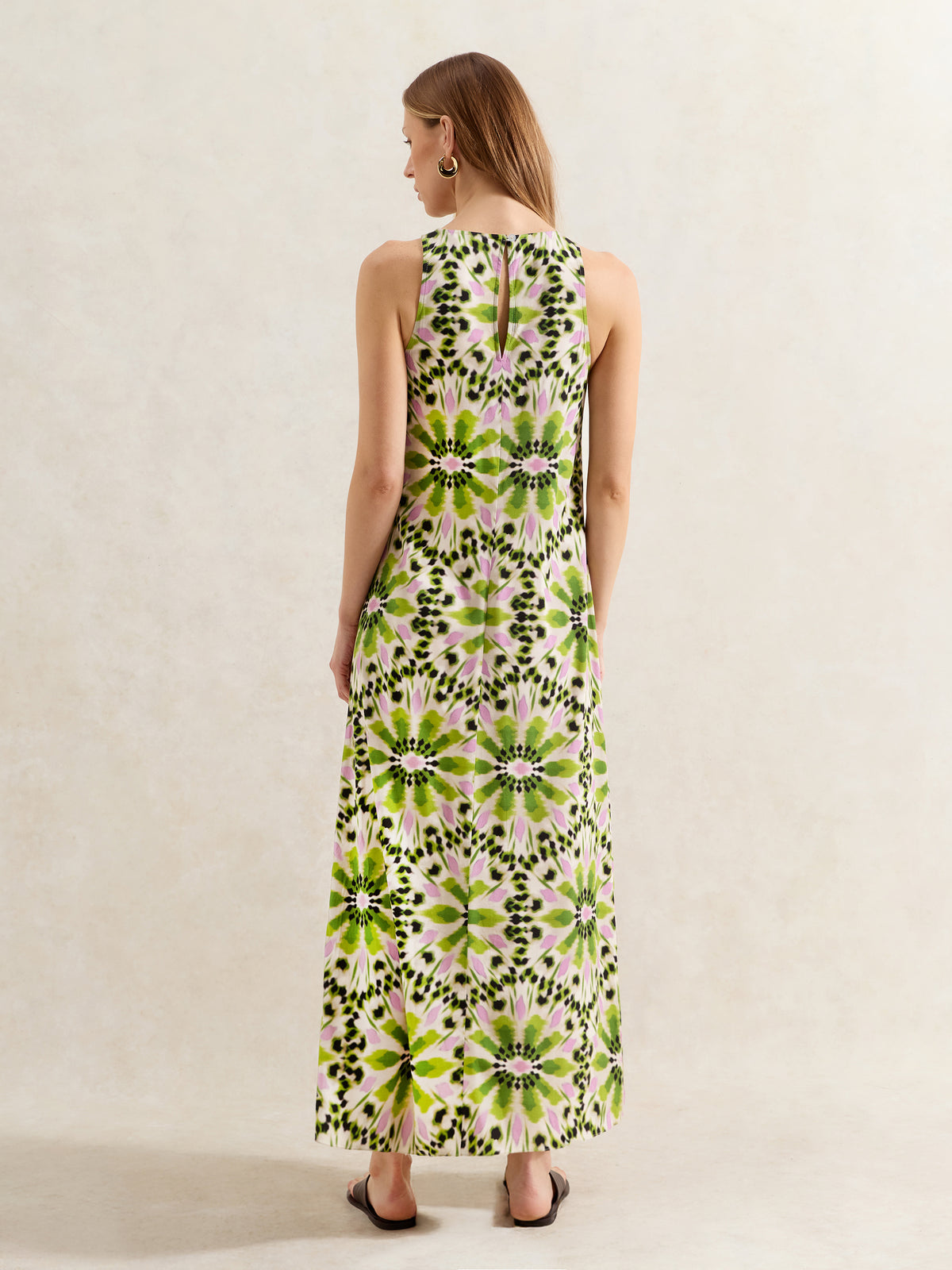 Green Mosaic Printed Dress