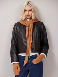 Camel Triangle Knit Scarf