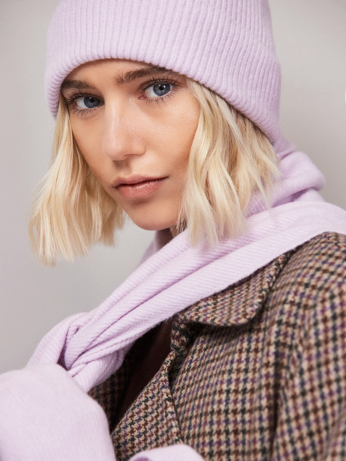 Lilac Knit Beanie