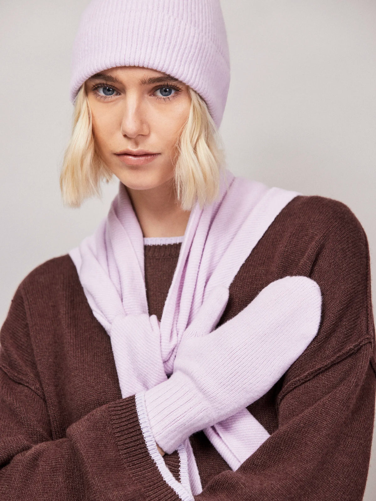 Lilac Knit Beanie
