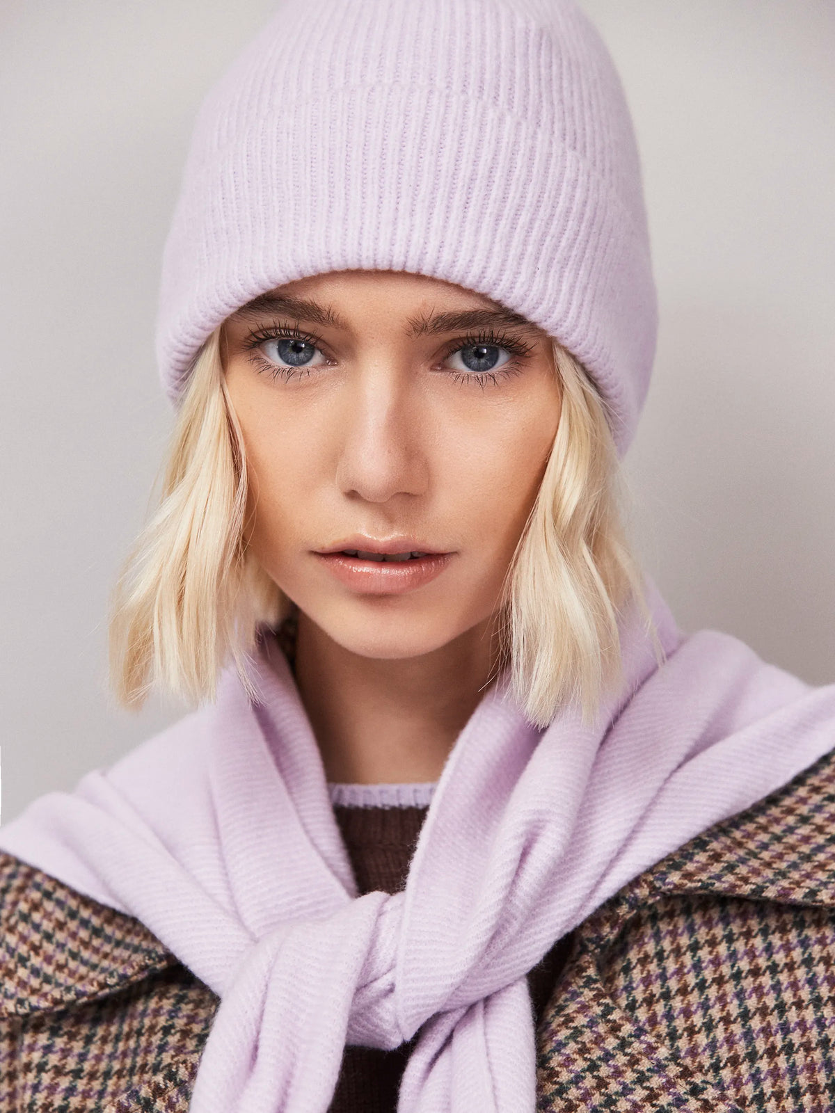 Lilac Knit Beanie