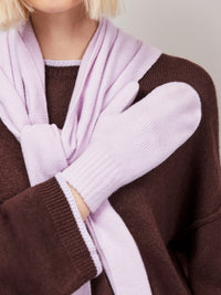 Lilac Knit Mittens