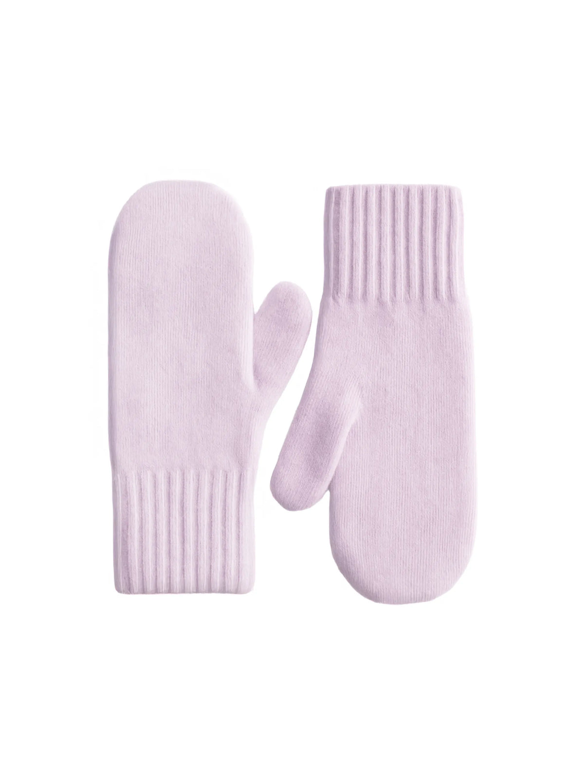 Lilac Knit Mittens