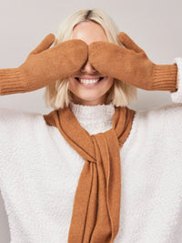 Camel Knit Mittens