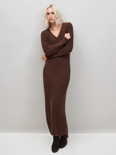 Chocolate Brown Cable Knit Dress – Ro&Zo