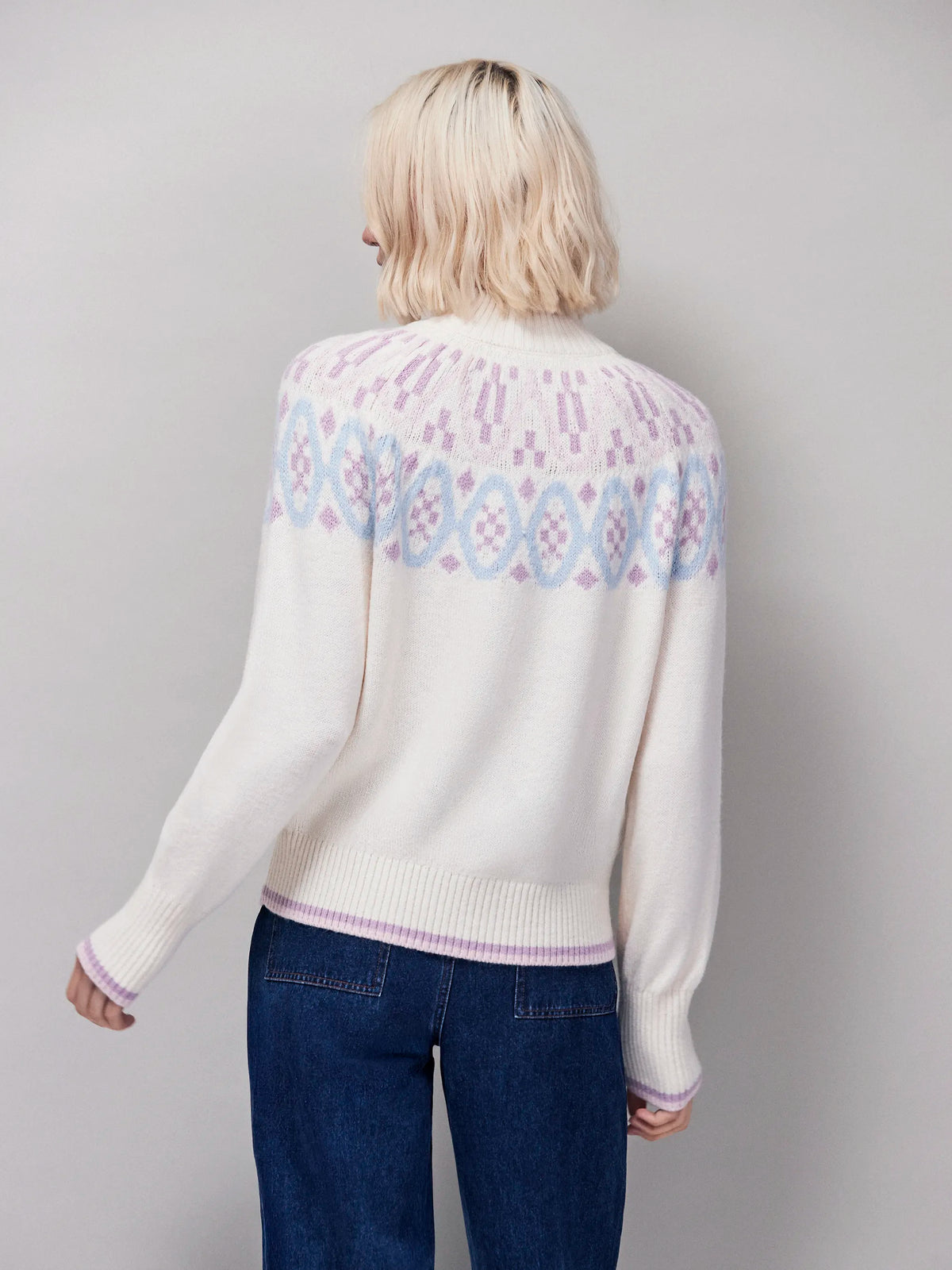 Ivory Fairisle Knit Jumper