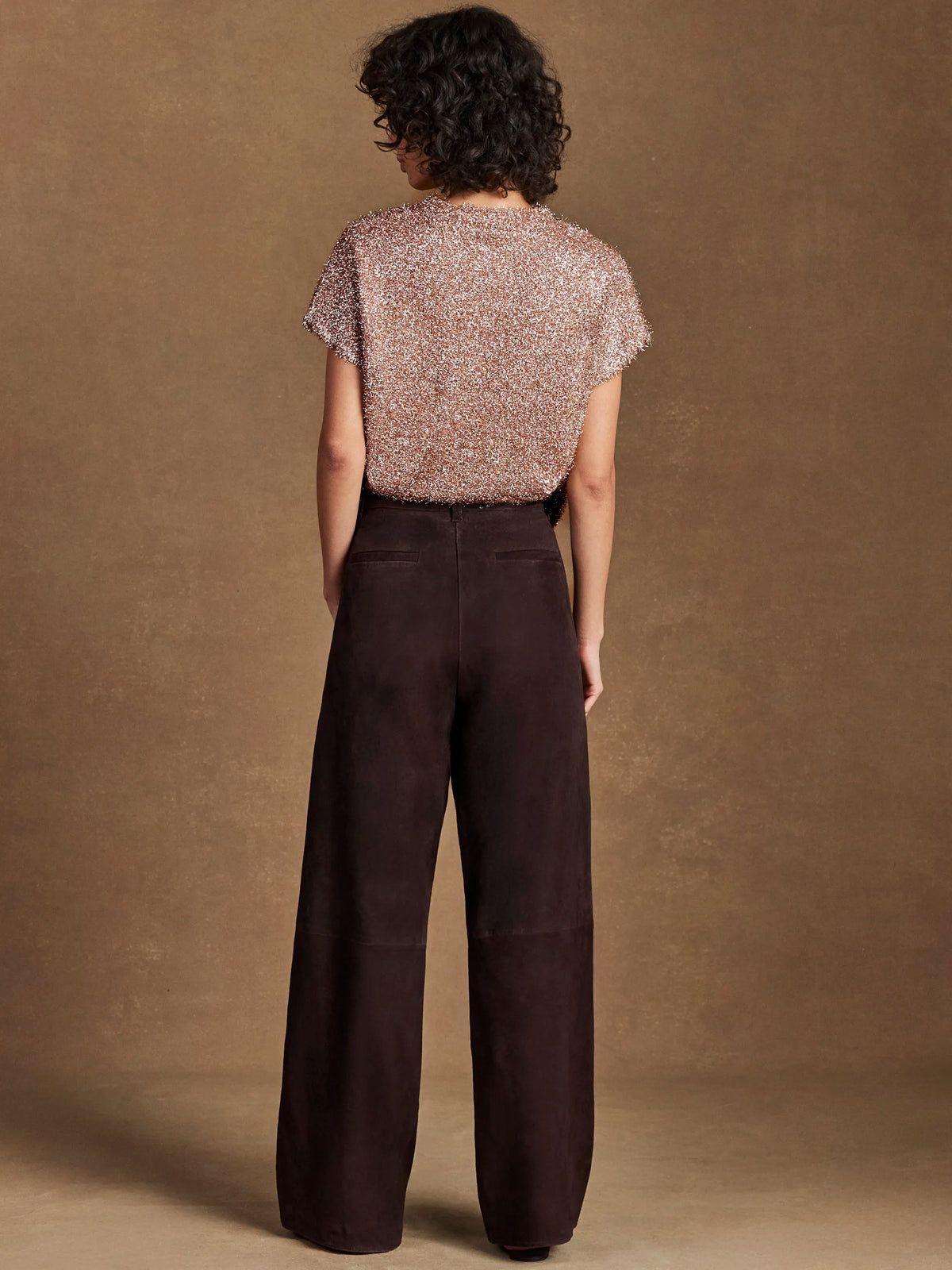 Bronze Sparkle Knit T-Shirt
