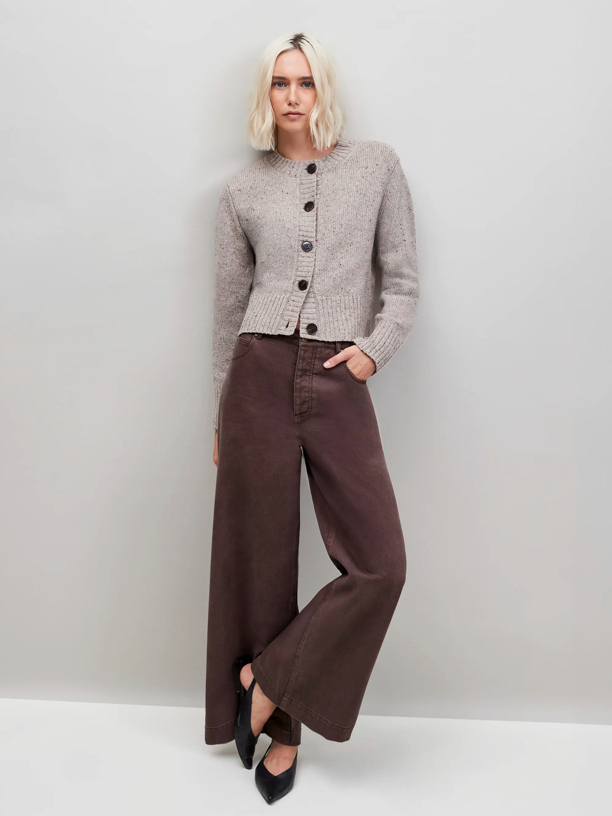Cream Speckle Donegal Cardigan