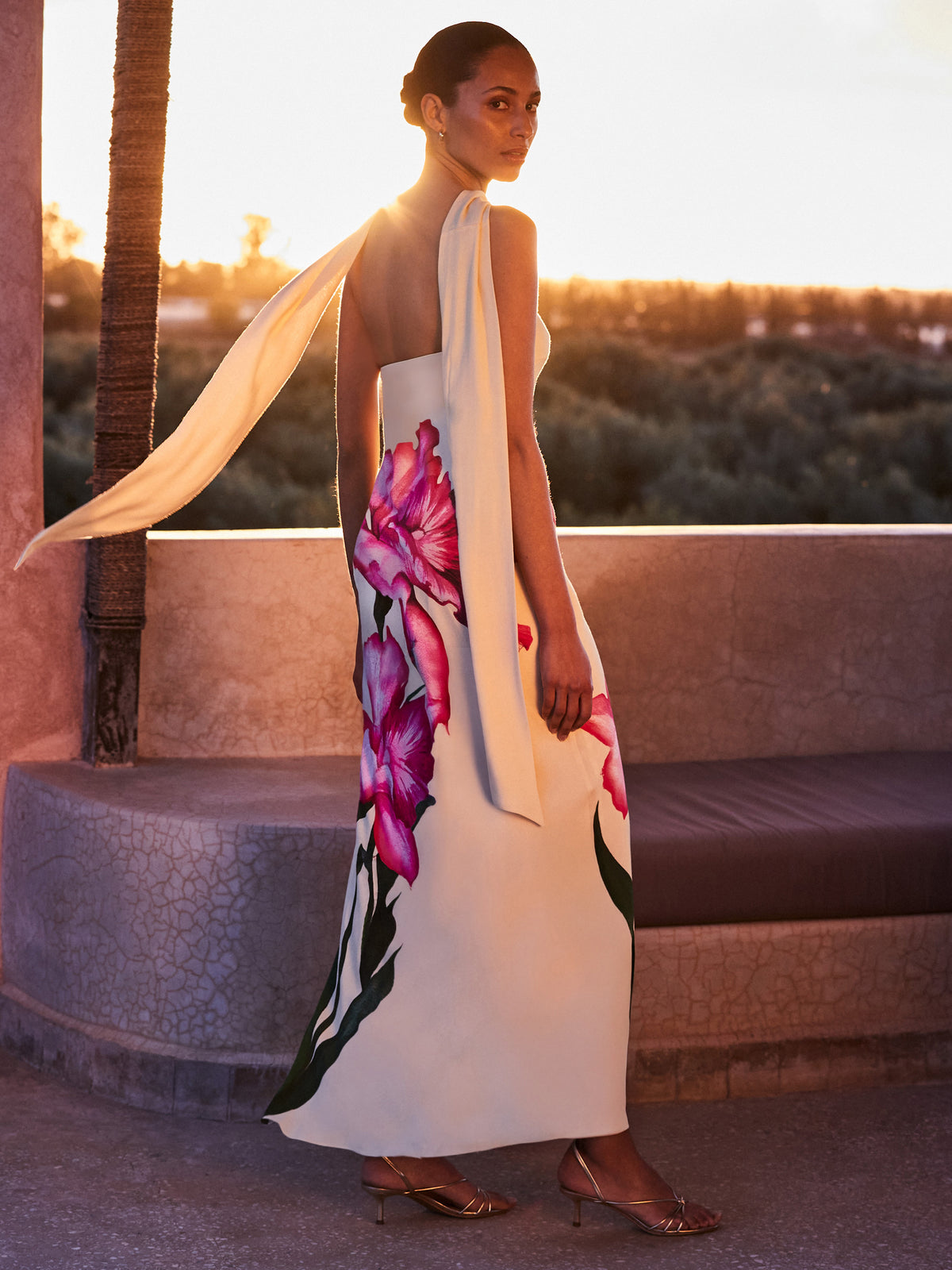 Aurora Yellow Floral Bandeau Dress