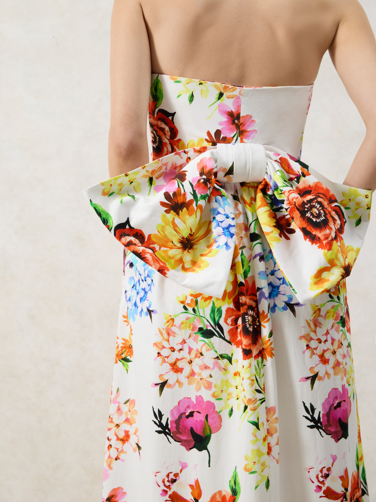 Annie Garden Floral Printed Bow Detail Dress