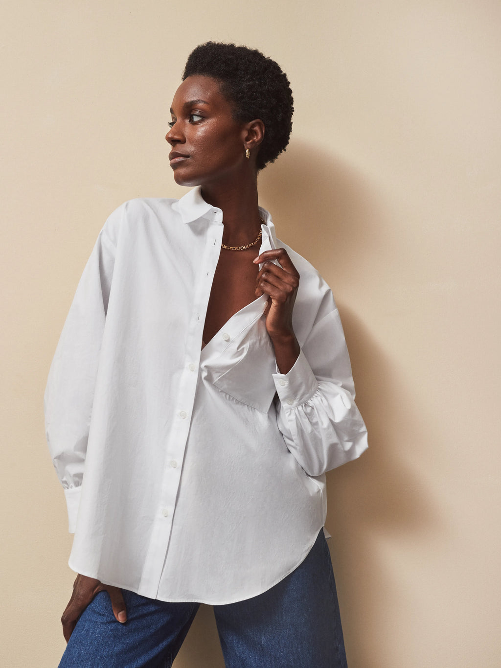White Cross Over Back Cotton Shirt – Ro&Zo