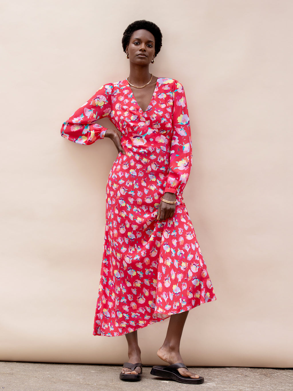 carnation pink color dress Carnation Pink Net & Satin Embroidered Gown Design by Mirroir at Pernia's Pop Up Shop 2026