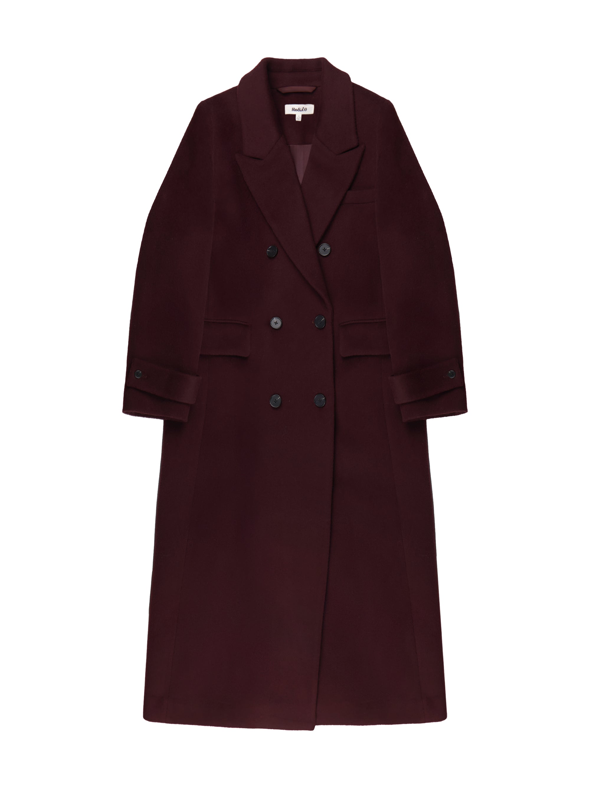 Bitter Chocolate Oversized Wool-Blend Coat – Ro&Zo