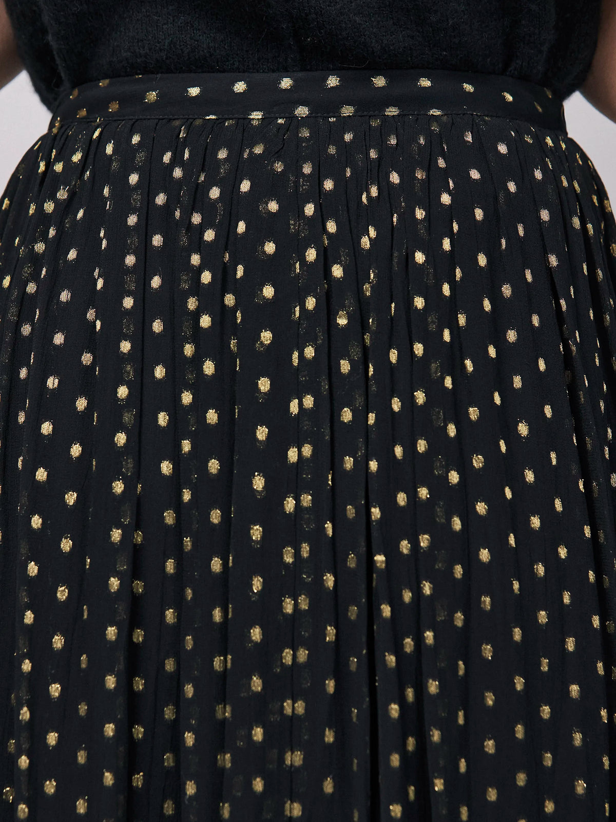 Petite Gold Foil Maxi Skirt