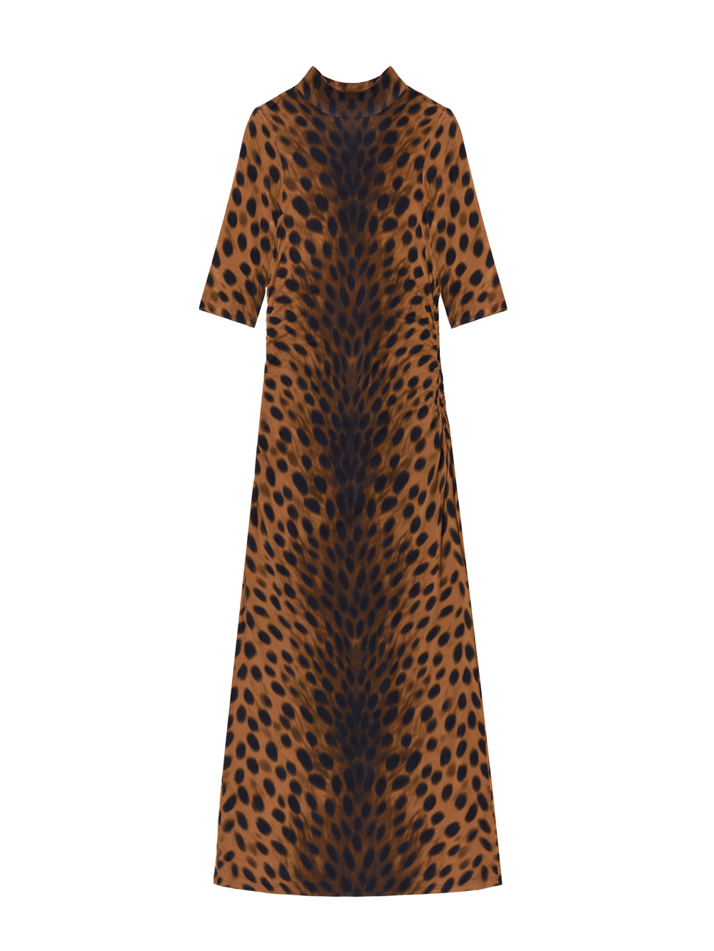 leopard jersey dress Cheetah Print Maxi Dress: Ribbed Stretch Jersey, Slim Fit