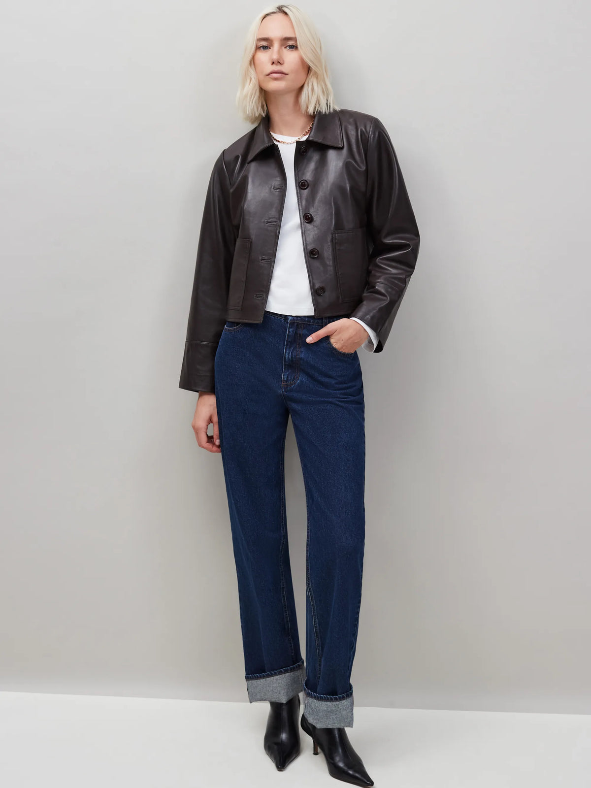 Chocolate Brown Leather Jacket