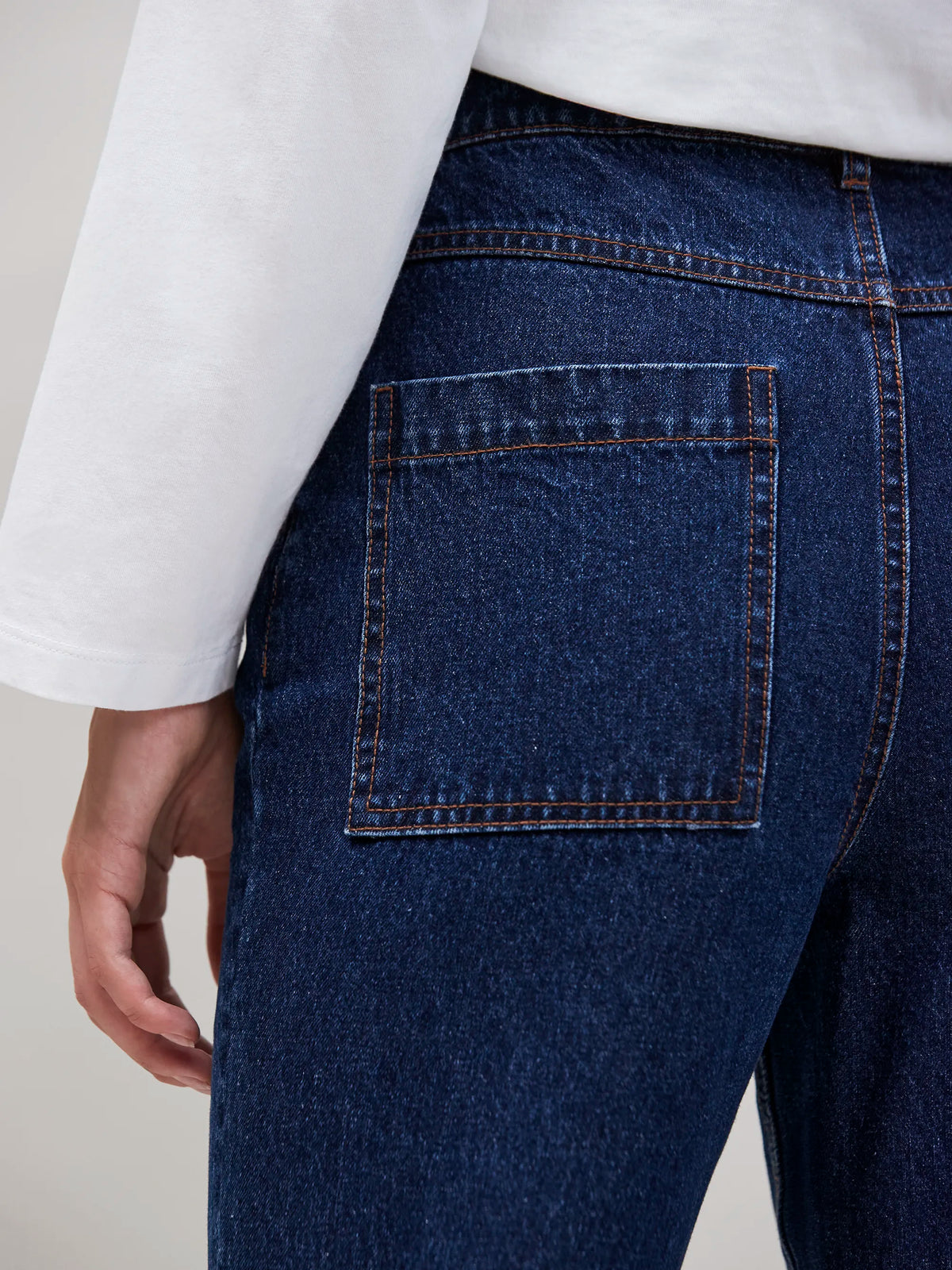Petite Blue Denim Turn Up Hem Jeans