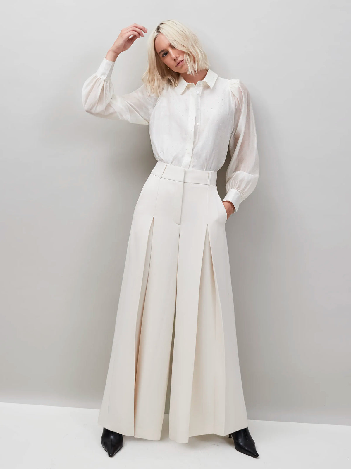 Petite Wide-Leg Trousers