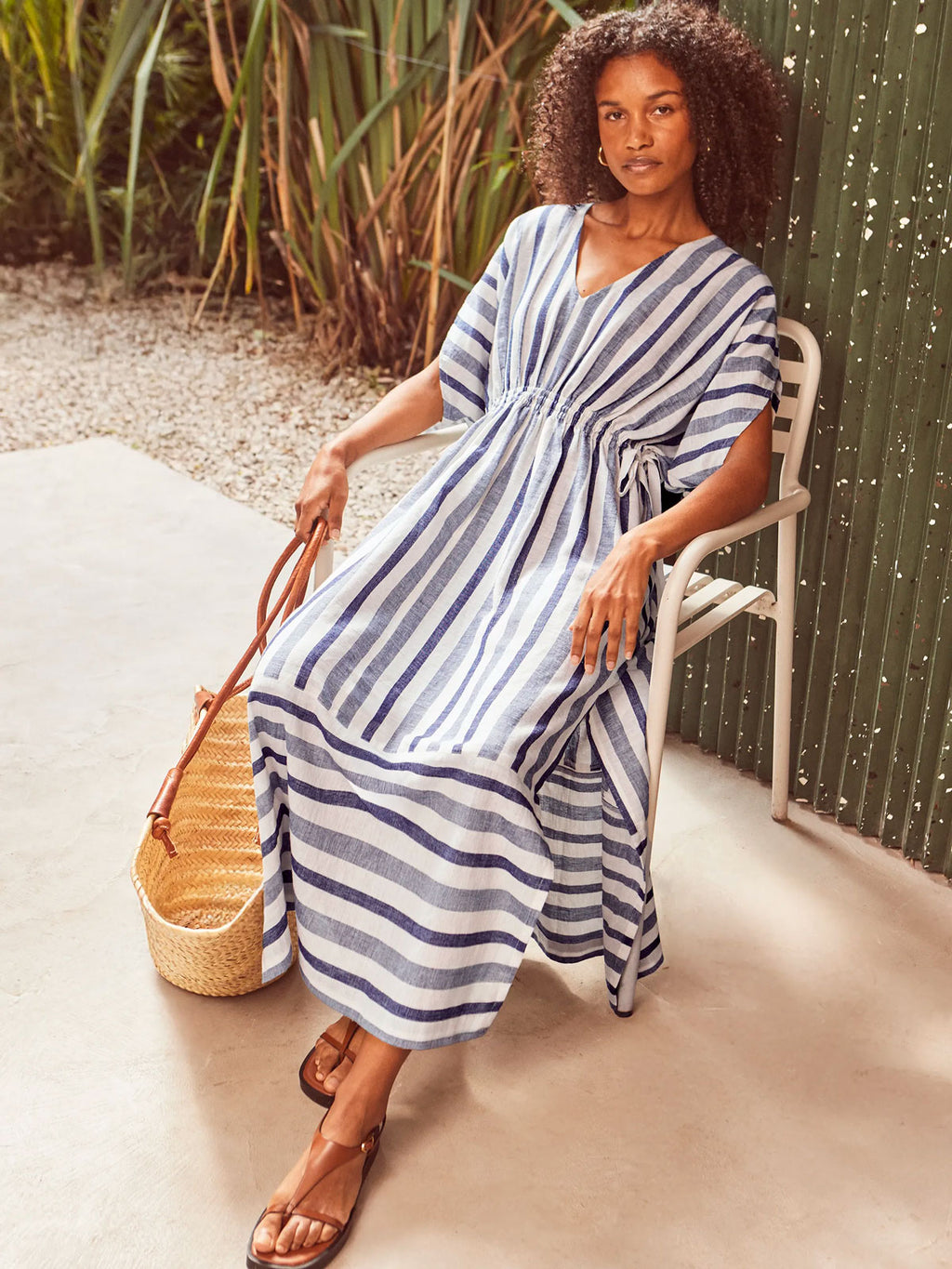 tight fitting parti striped dress Petite Blue Stripe Linen Blend Tie Waist – Ro&Zo Size:5x7 Glossy Blue Stripe Embroidered Maternity the BEACH RIOT babe priority-01-verity-ruffle-kids-dress-blush-pink