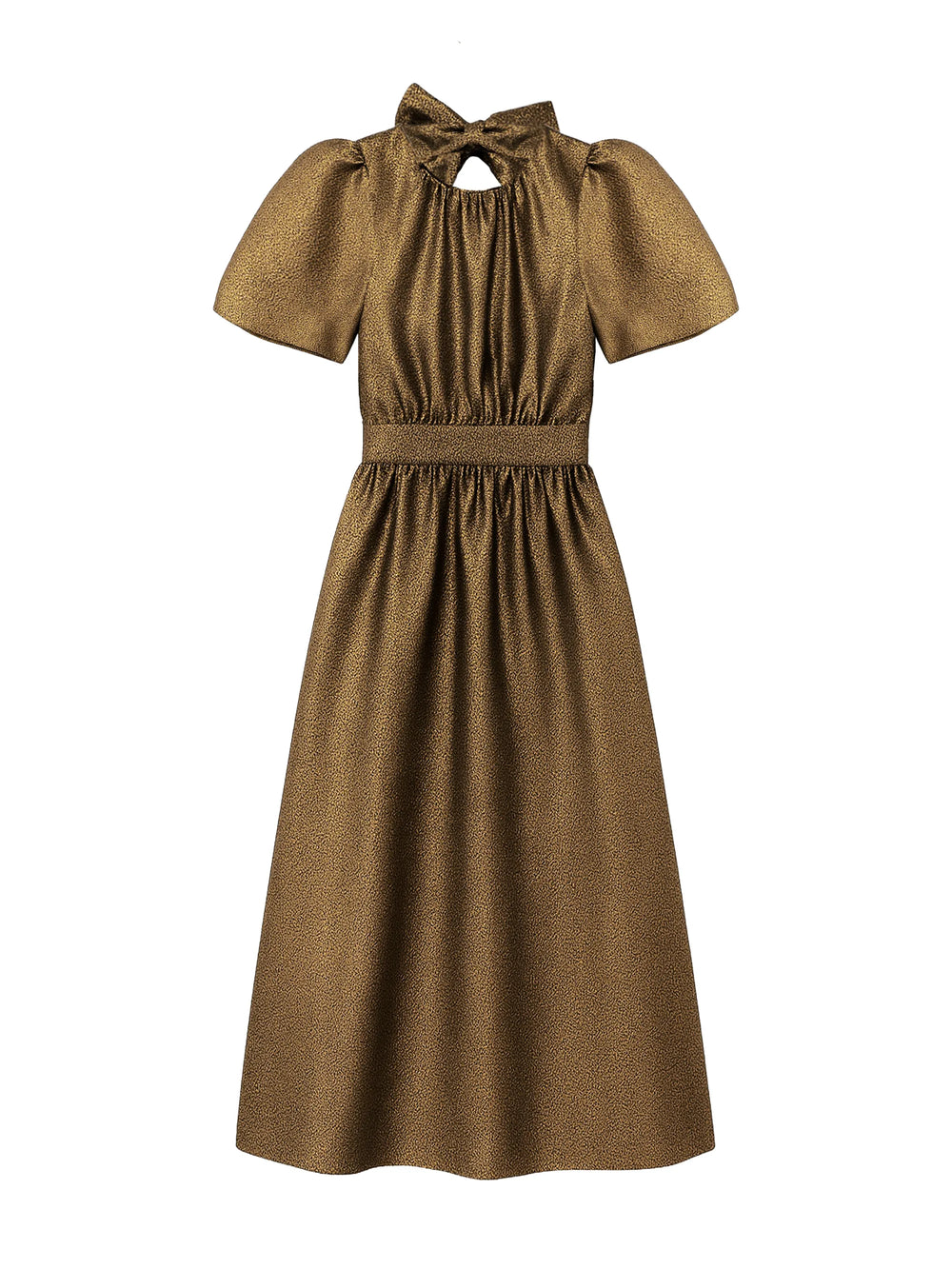 Seraphina Gold Puff Sleeve Dress Ro&Zo Seraphina Gold Puff Sleeve Dress Ro&Zo
